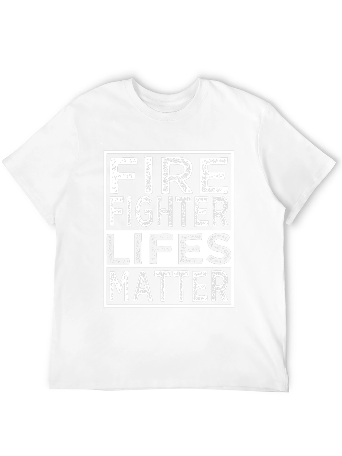 Black Firefighter Lives Matter T-Shirt - Black Cotton Tee view 12