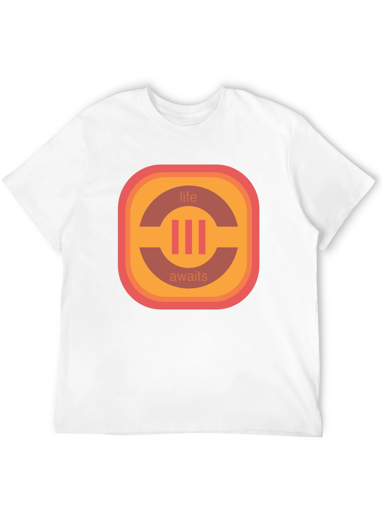 Black Retro Life Awaits Graphic Tee view 12