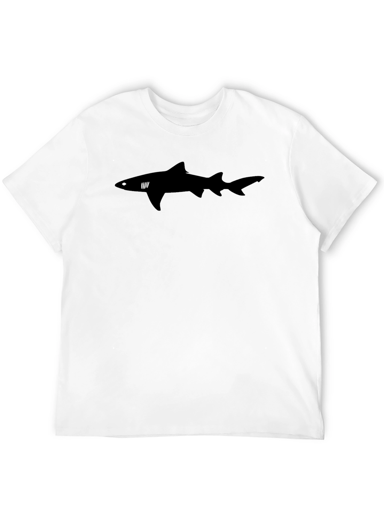 Black Black Shark Graphic Tee - Men's Casual Shirt view 12
