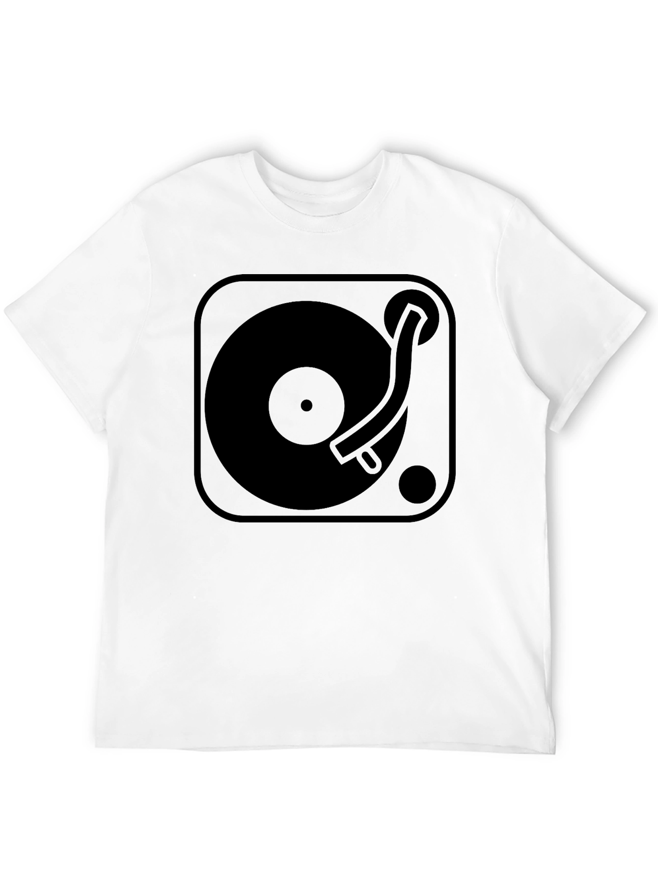Black Turntable Graphic Tee - Vintage DJ T-Shirt view 12
