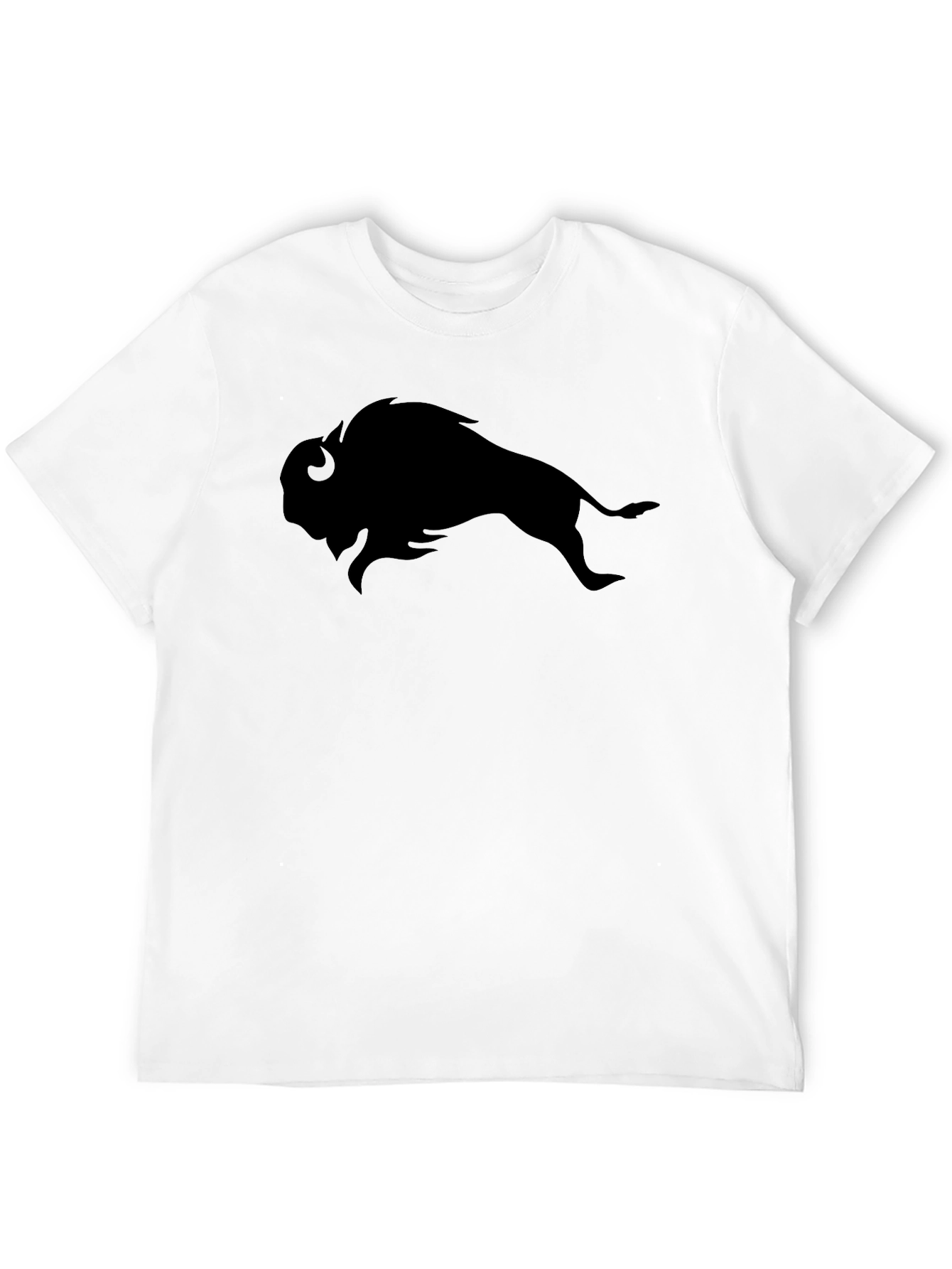 Black Buffalo Silhouette Black T-Shirt - Stylish Graphic Tee view 12