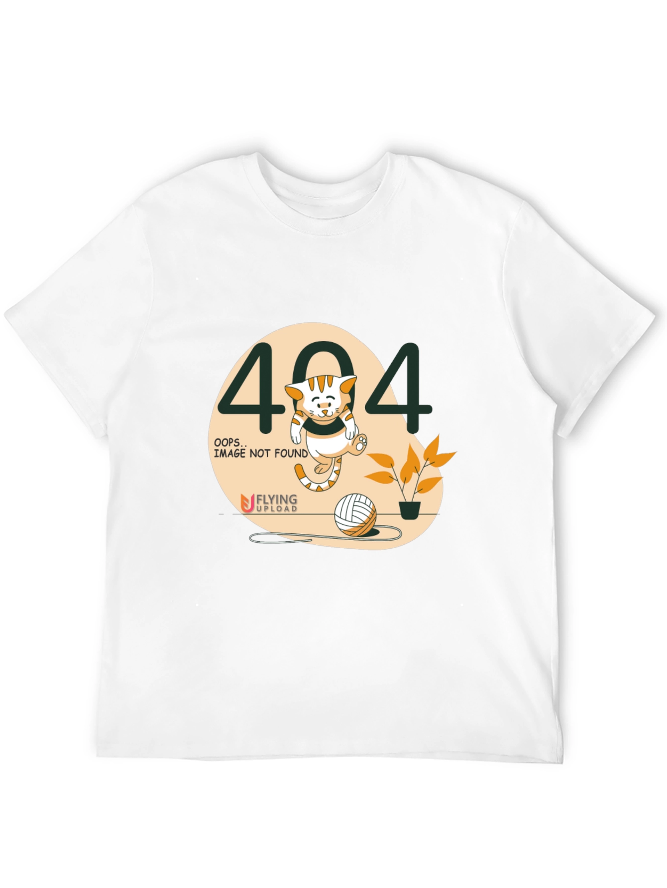 Black 404 Error Cat T-Shirt view 12