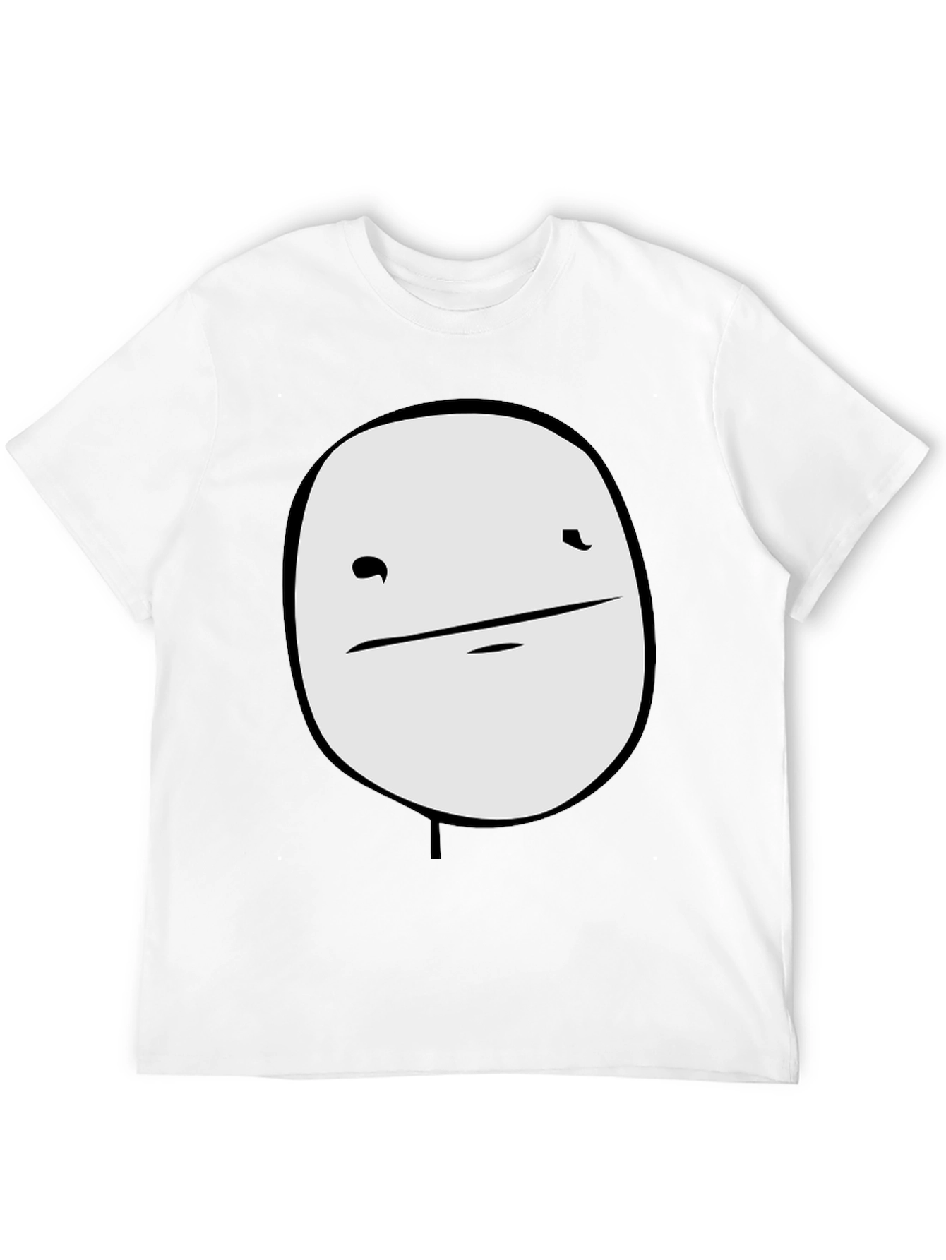 Black Men's Black Graphic T-Shirt - Meme Face Design view 12
