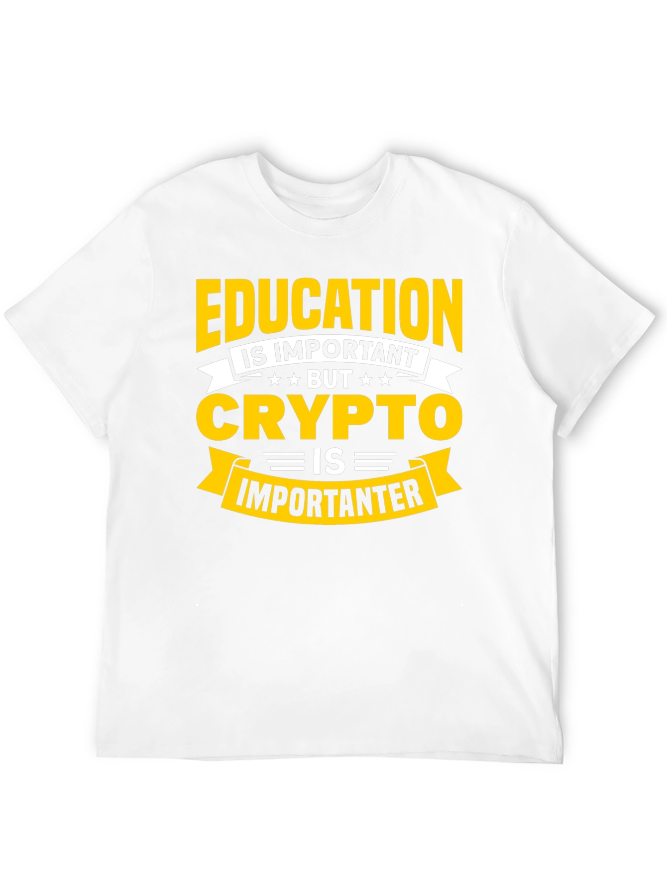 Black Crypto Humor T-Shirt: Education is Important But Crypto is Importanter view 12