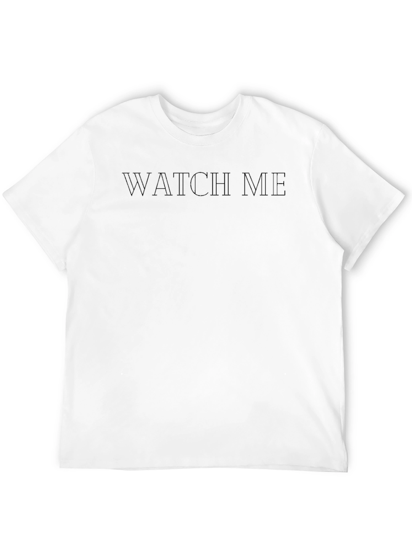 Black Men's "Watch Me" Graphic Print Black T-Shirt view 12