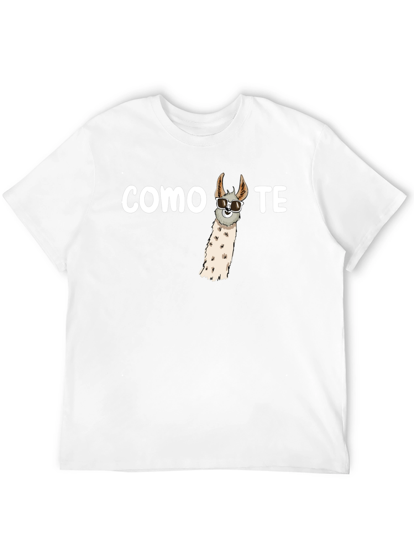 Black Cool Llama Tee - Como Te Llama Funny Graphic T-Shirt view 12