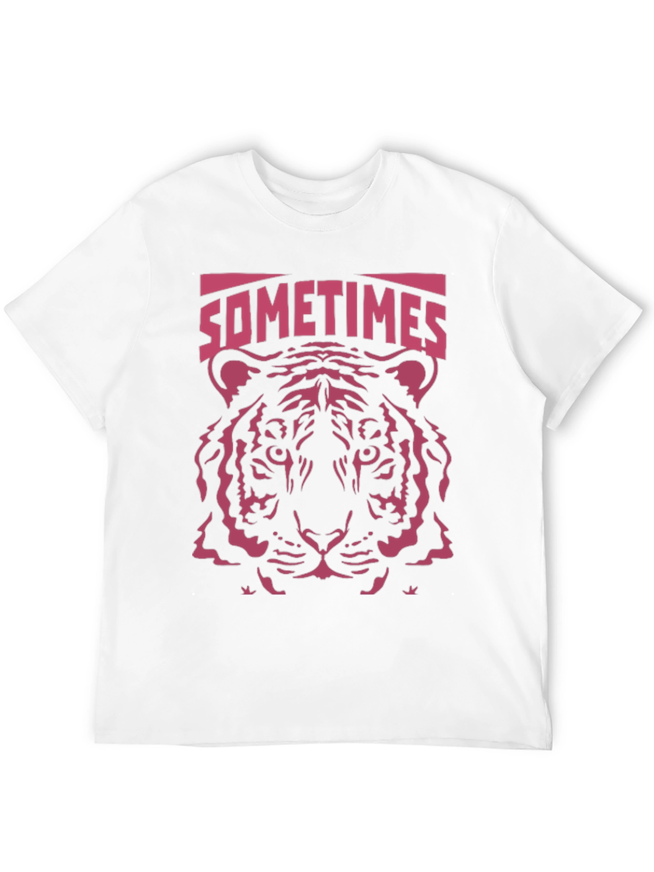Black Sometimes Tiger Graphic T-Shirt - Cool Animal Tee view 12