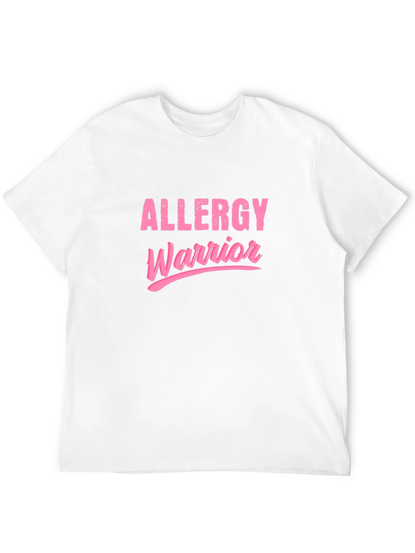 Black Allergy Warrior Pink Graphic T-Shirt view 12