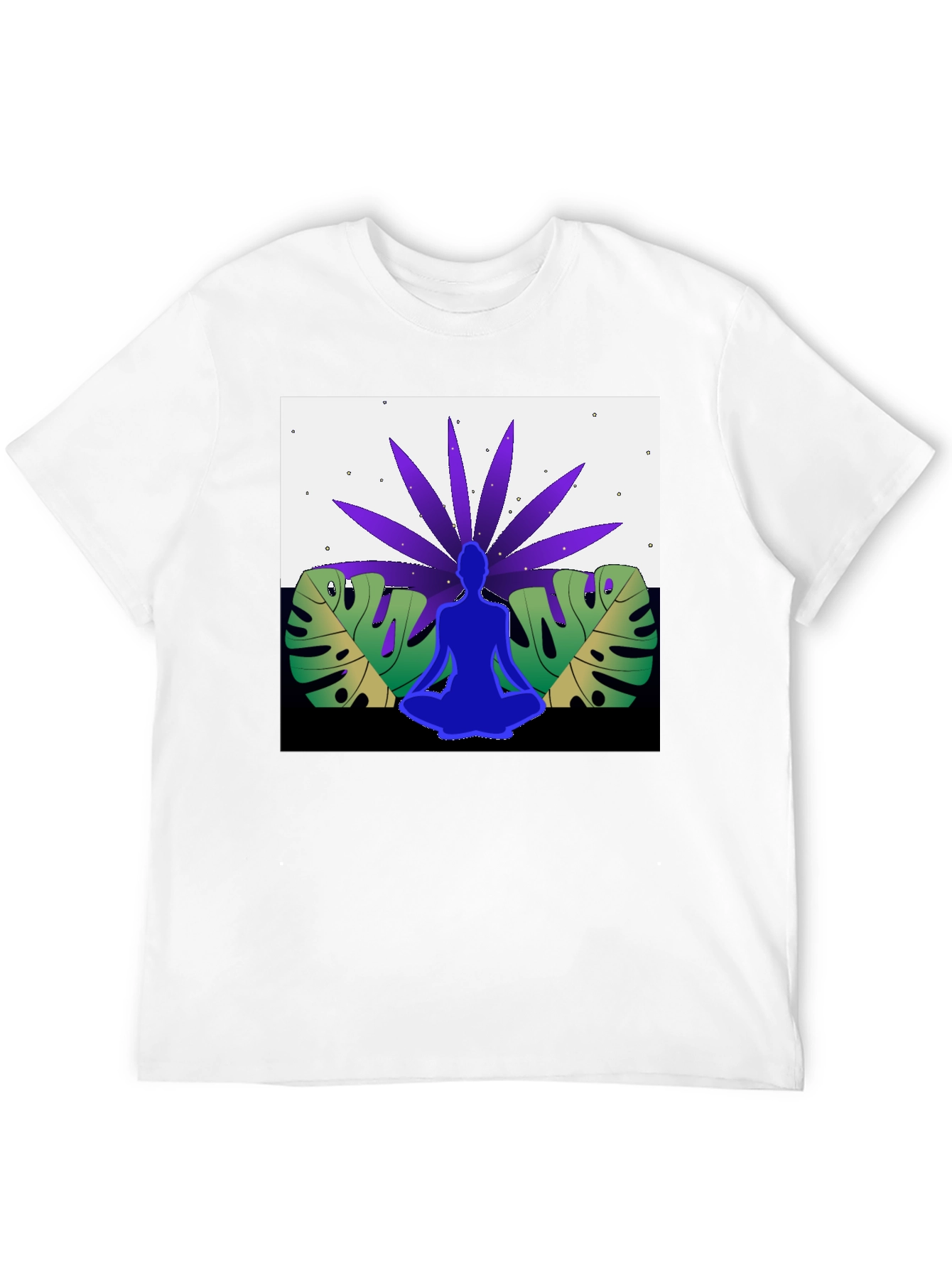 Black Yoga Meditation Nature Graphic Tee view 12