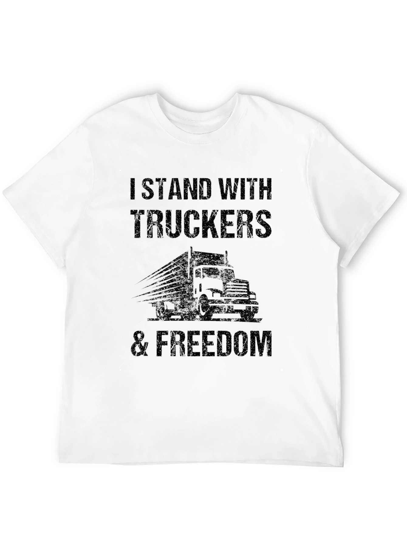 Black I Stand With Truckers & Freedom Tee view 12
