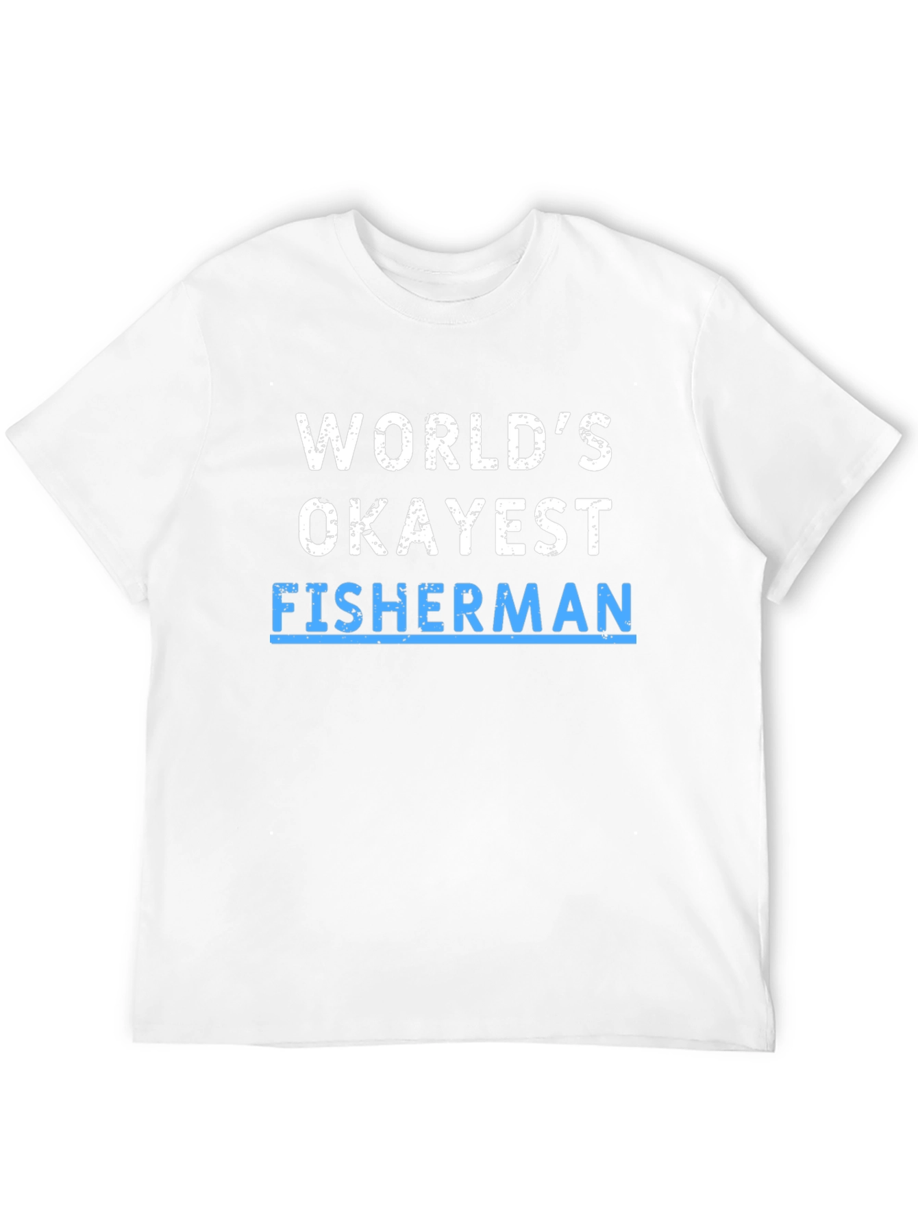 Black World's Okayest Fisherman T-Shirt - Humor Tee view 12
