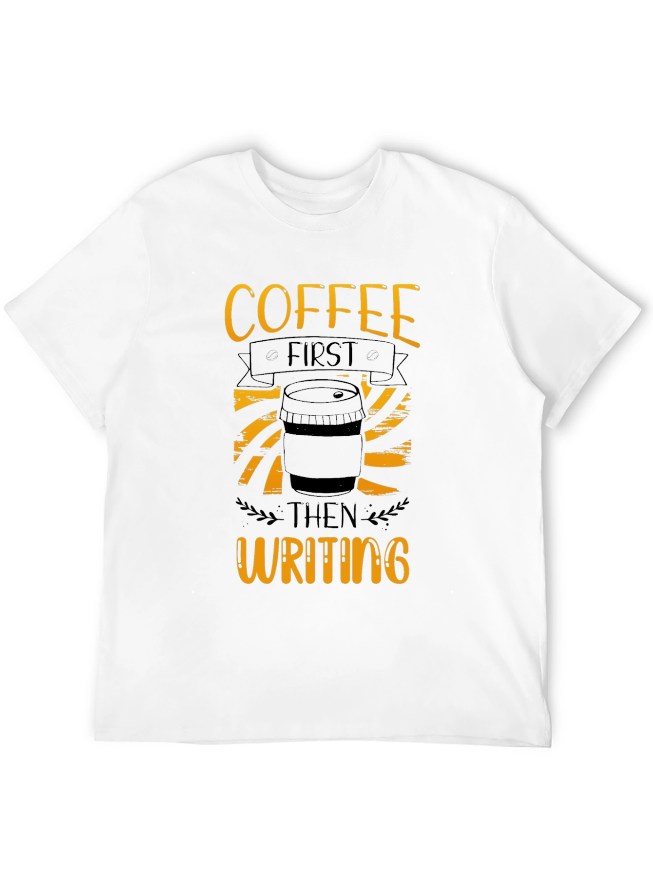 Black Coffee First Writing T-Shirt - Black view 12