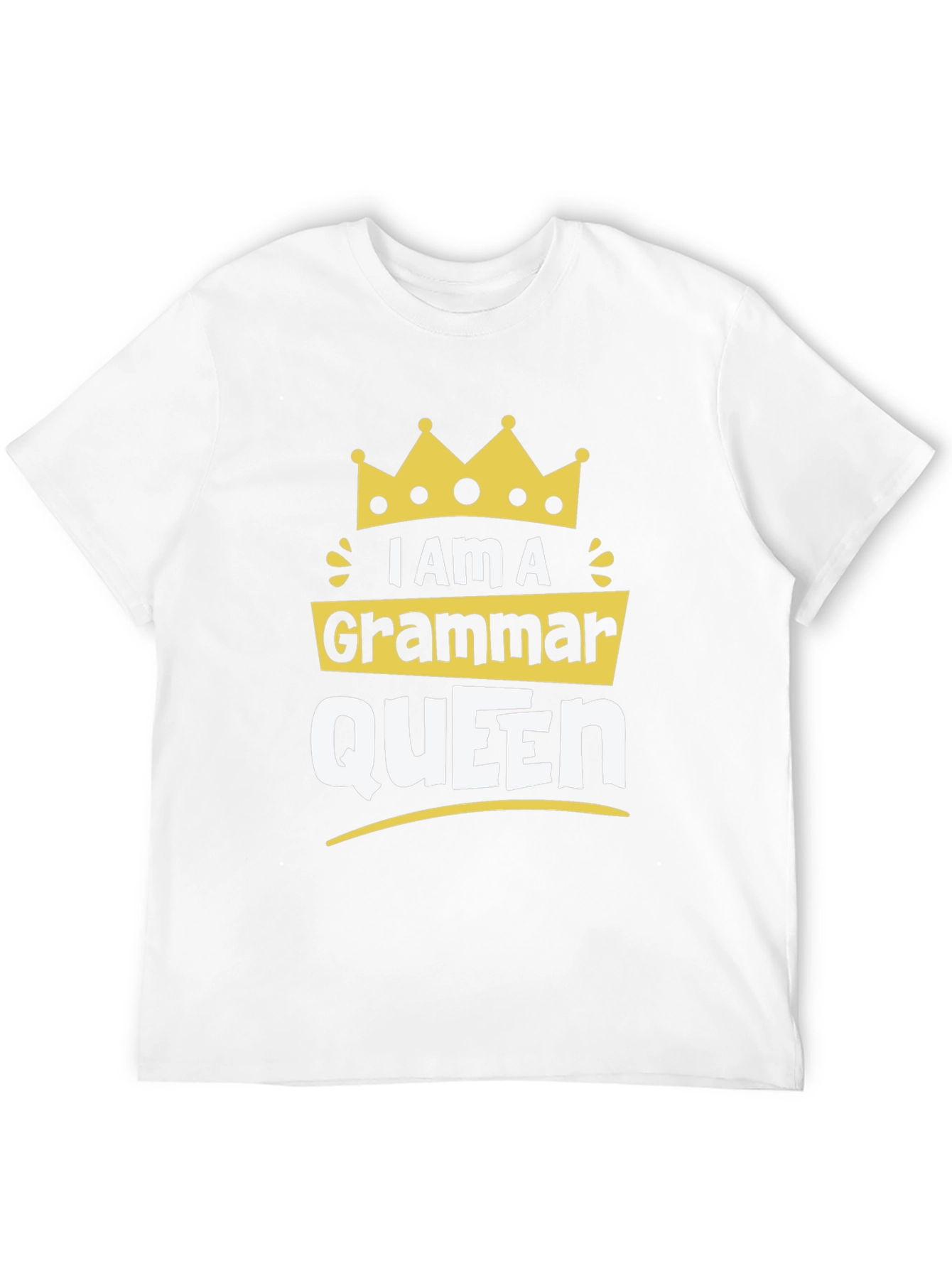 Black I Am A Grammar Queen Graphic T-Shirt view 12