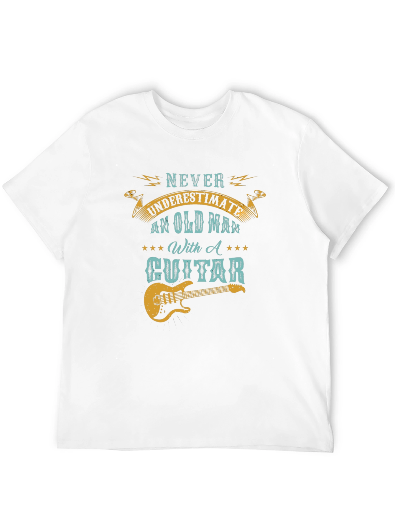 Black Never Underestimate Old Man With Guitar T-Shirt view 12