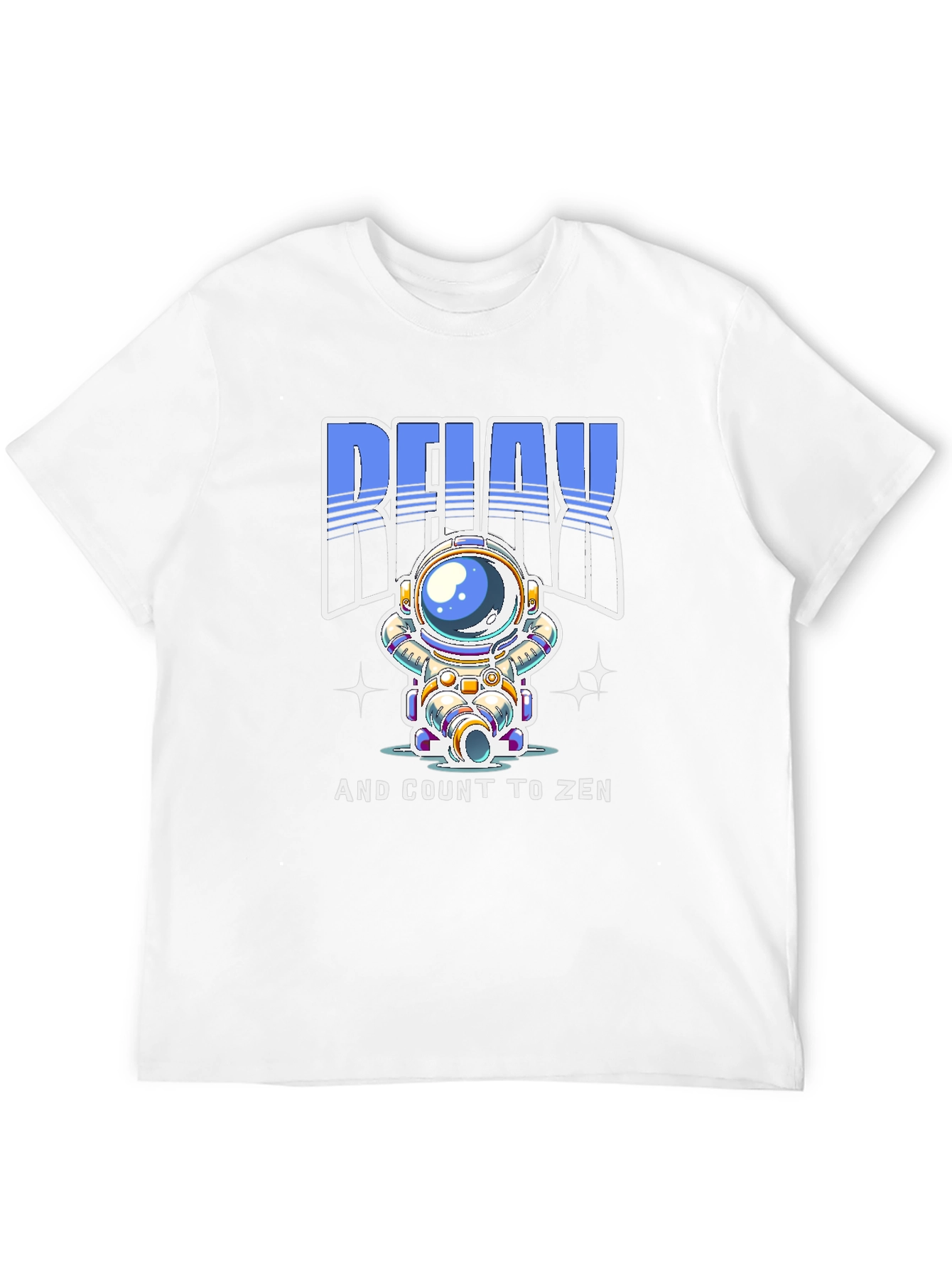 Black Relax Astronaut Graphic Tee - Zen Space T-Shirt view 12