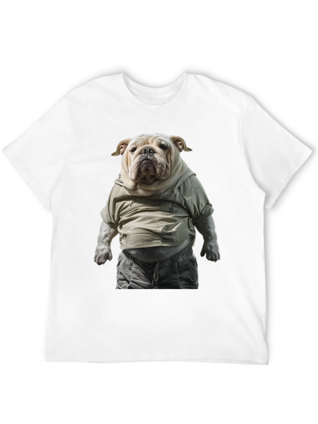 Black Bulldog in Hoodie Graphic Tee view 12