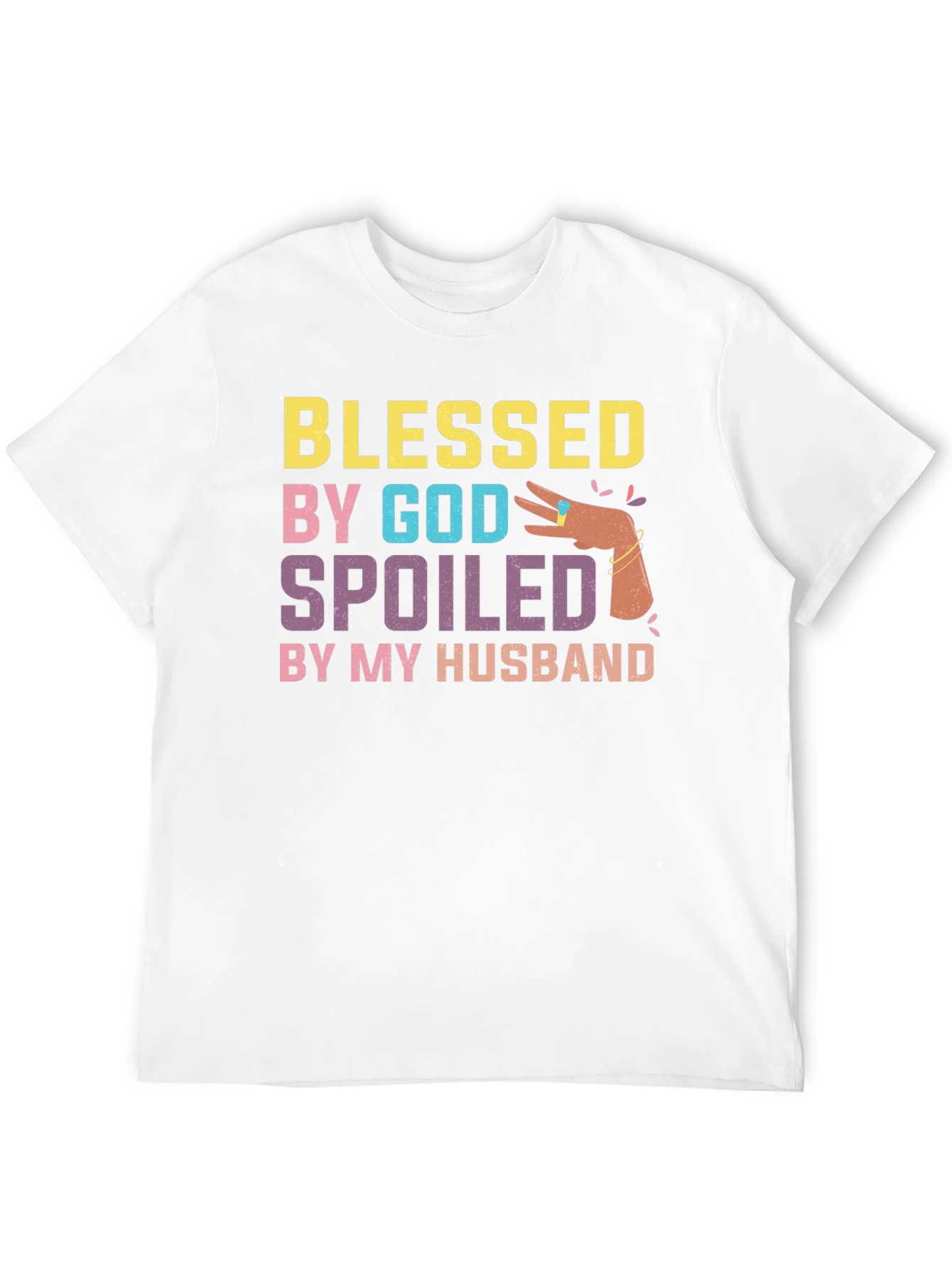 Black Blessed by God Spoiled by my Husband T-Shirt view 12
