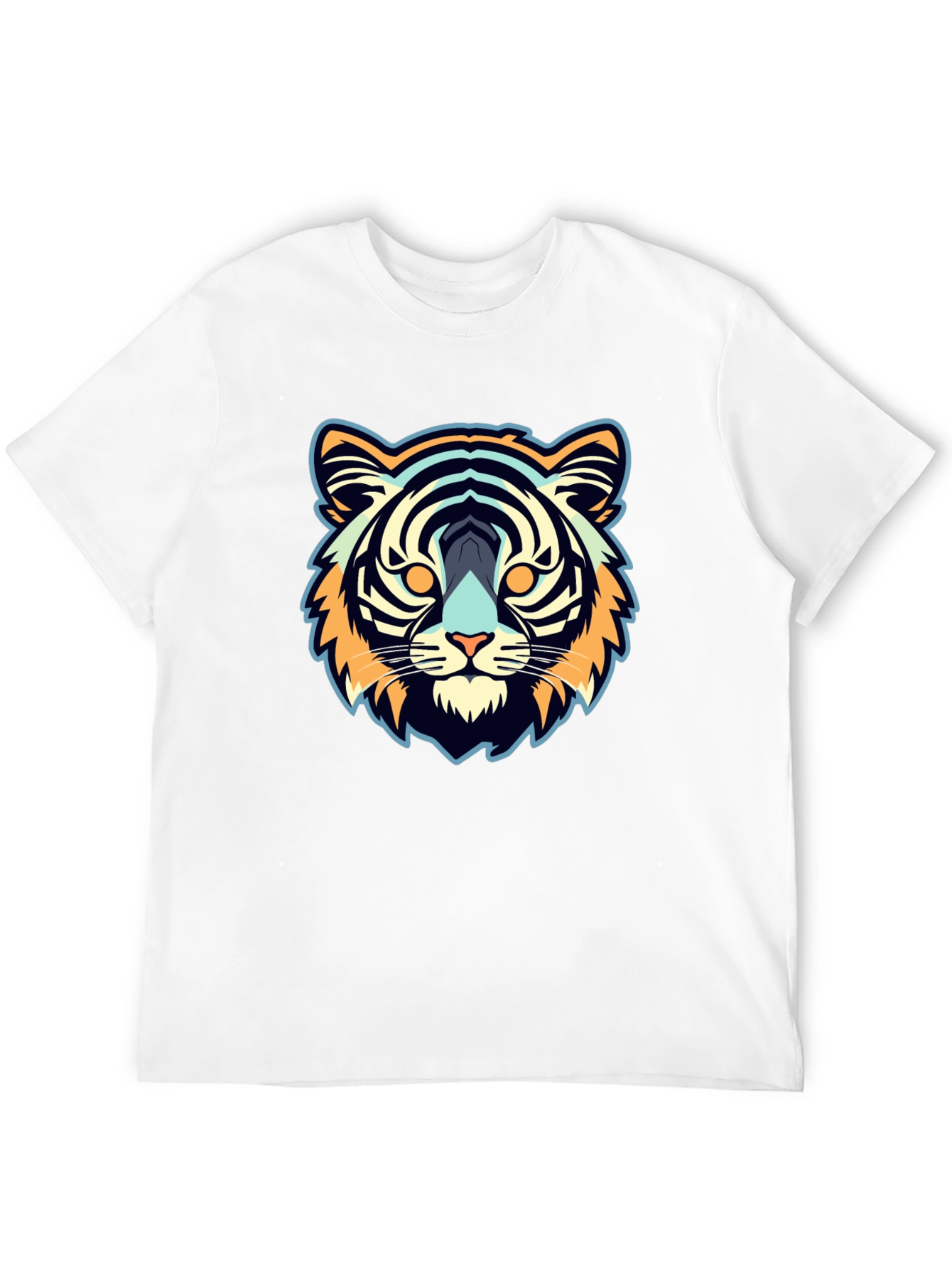 Black Cool Tiger Graphic Black Tee view 12