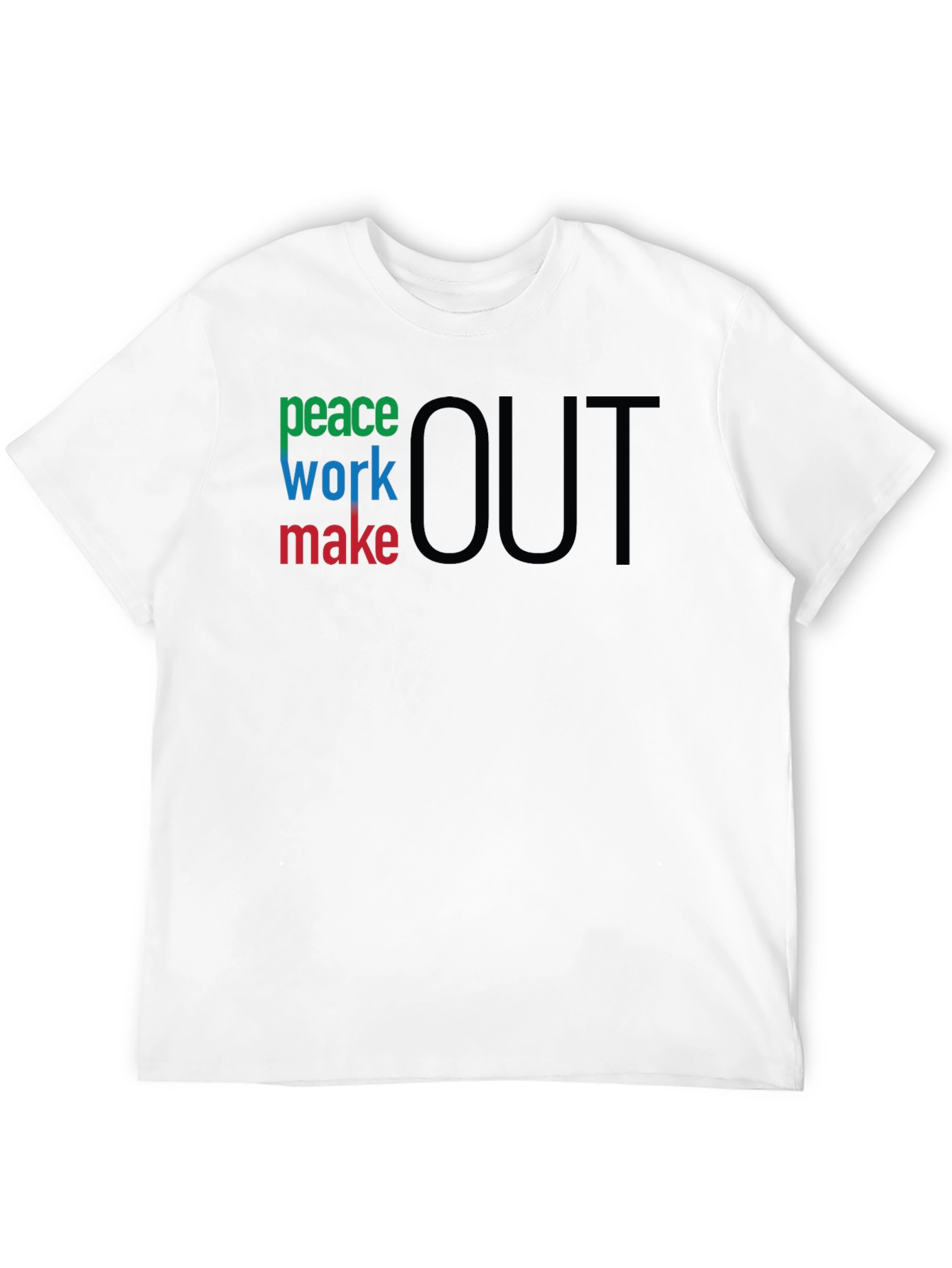 Black Peace Work Make Out T-Shirt - Stylish Graphic Tee view 12