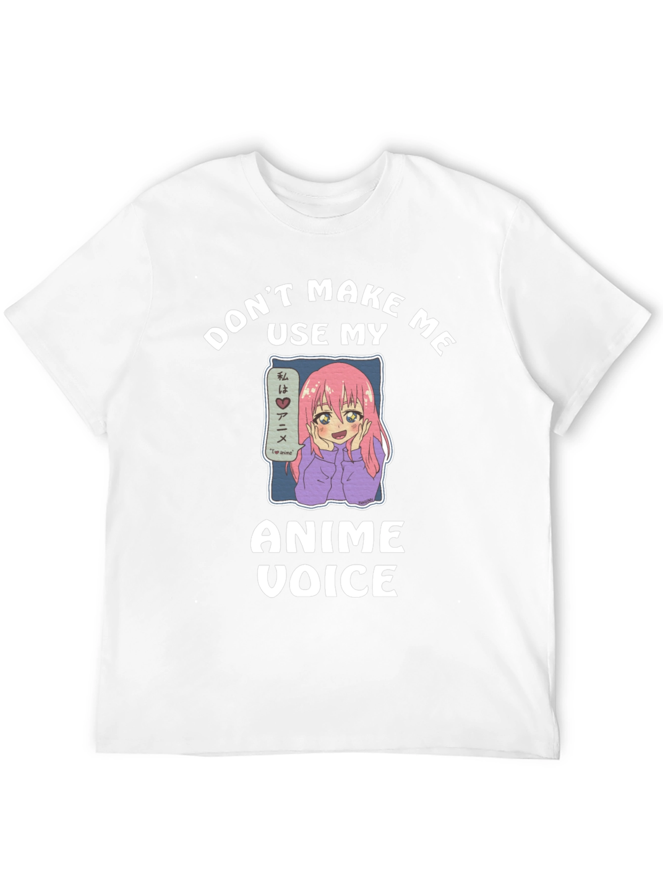Black Anime Voice T-Shirt - Don't Make Me Use My Anime Voice view 12