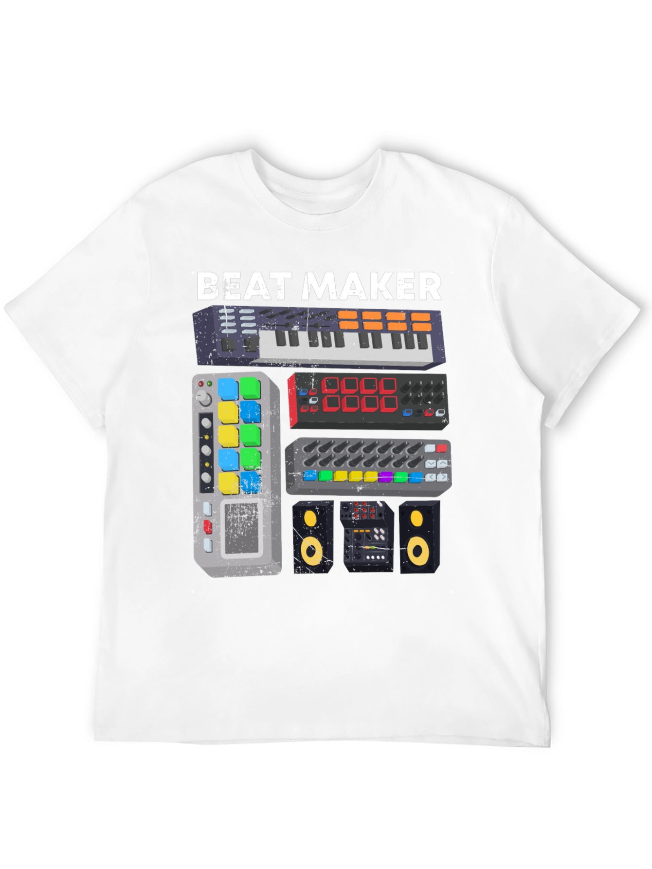Black Beat Maker Graphic Tee - Music Producer Shirt view 12