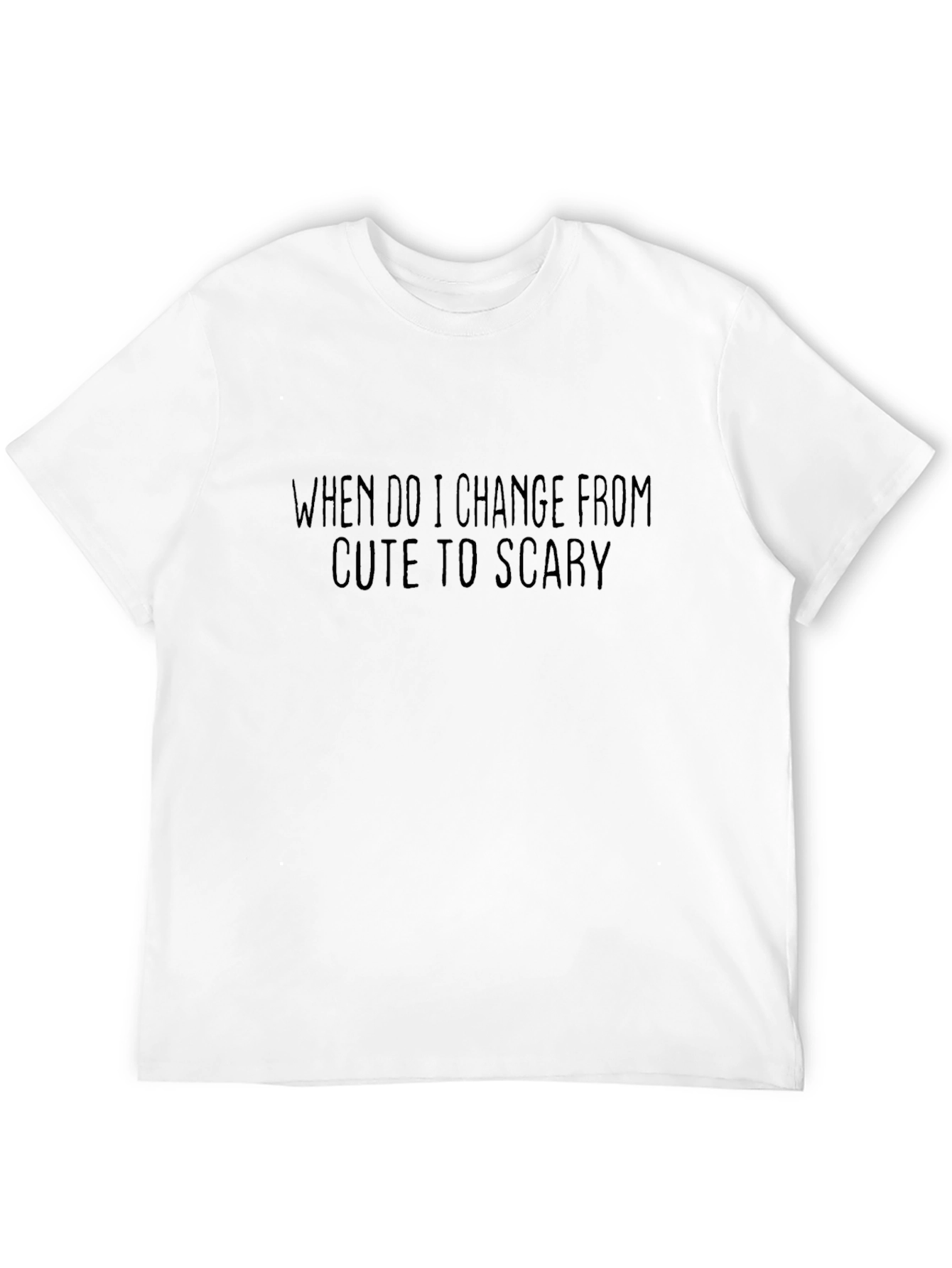 Black Cute to Scary Graphic Tee - Black Cotton T-Shirt view 12