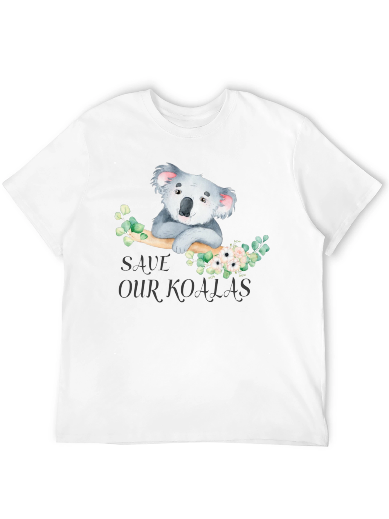 Black Save Our Koalas Graphic T-Shirt view 12