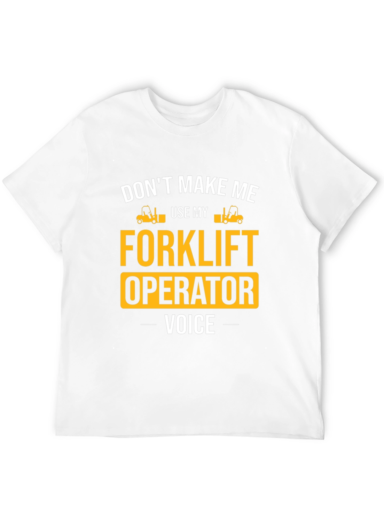 Black Forklift Operator Voice T-Shirt view 12