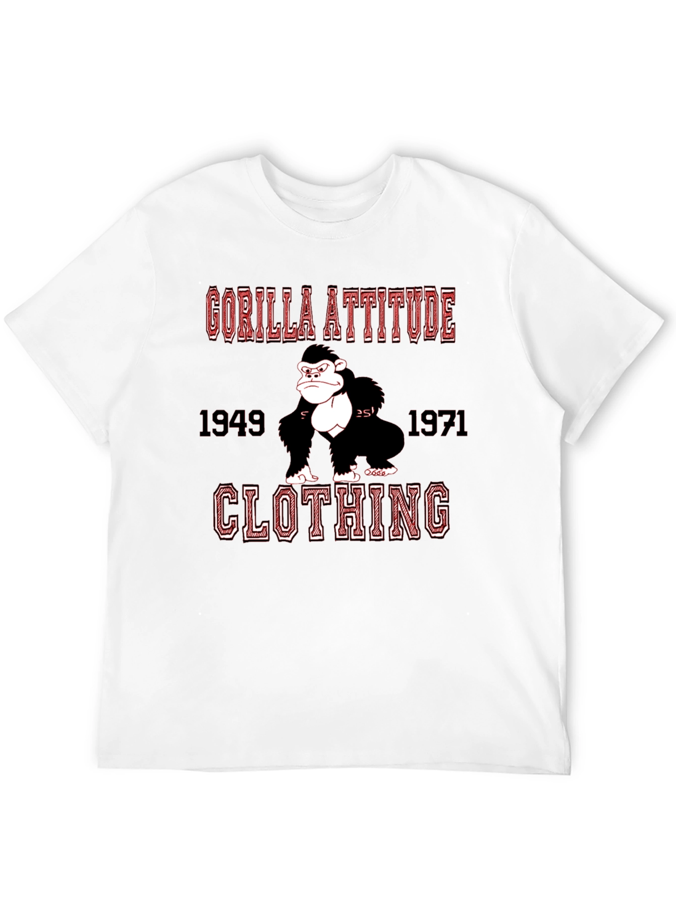 Black Gorilla Attitude Clothing T-Shirt view 12