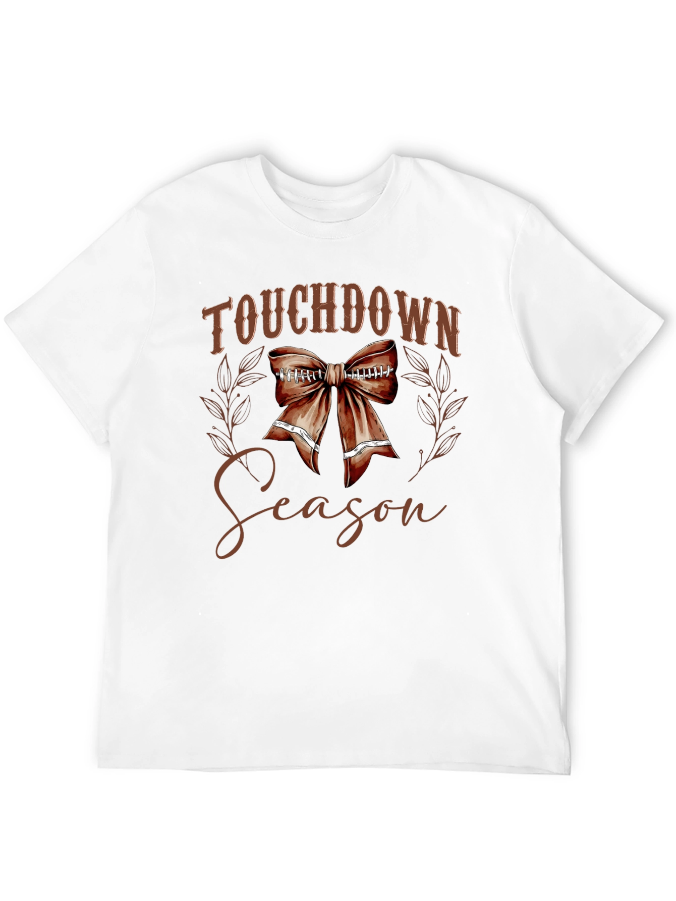 Touchdown Season Football Bow T-Shirt - 12