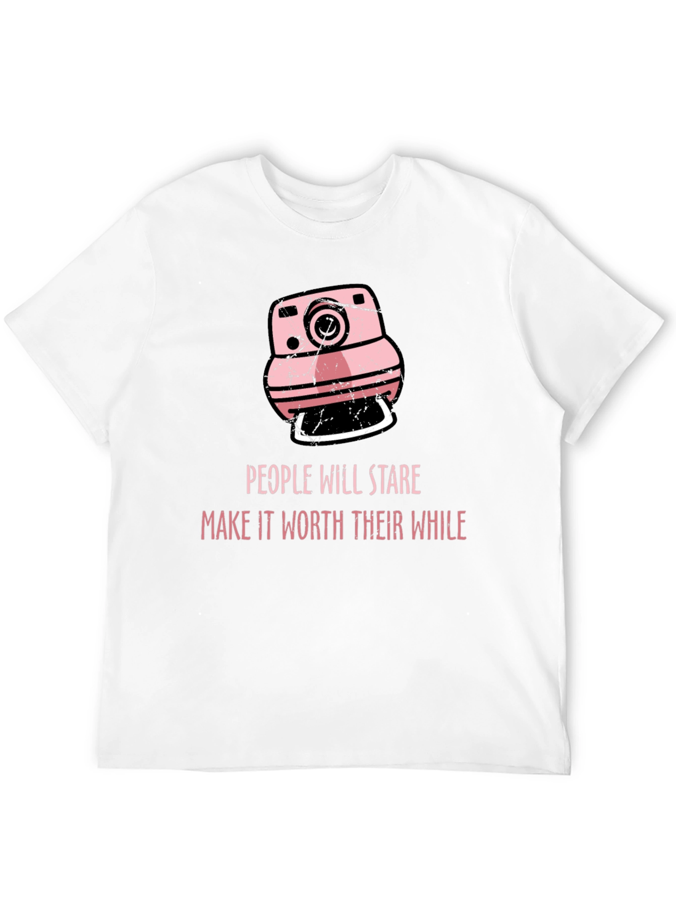 Black Retro Camera Graphic T-Shirt - "Make it Worth Their While" view 12