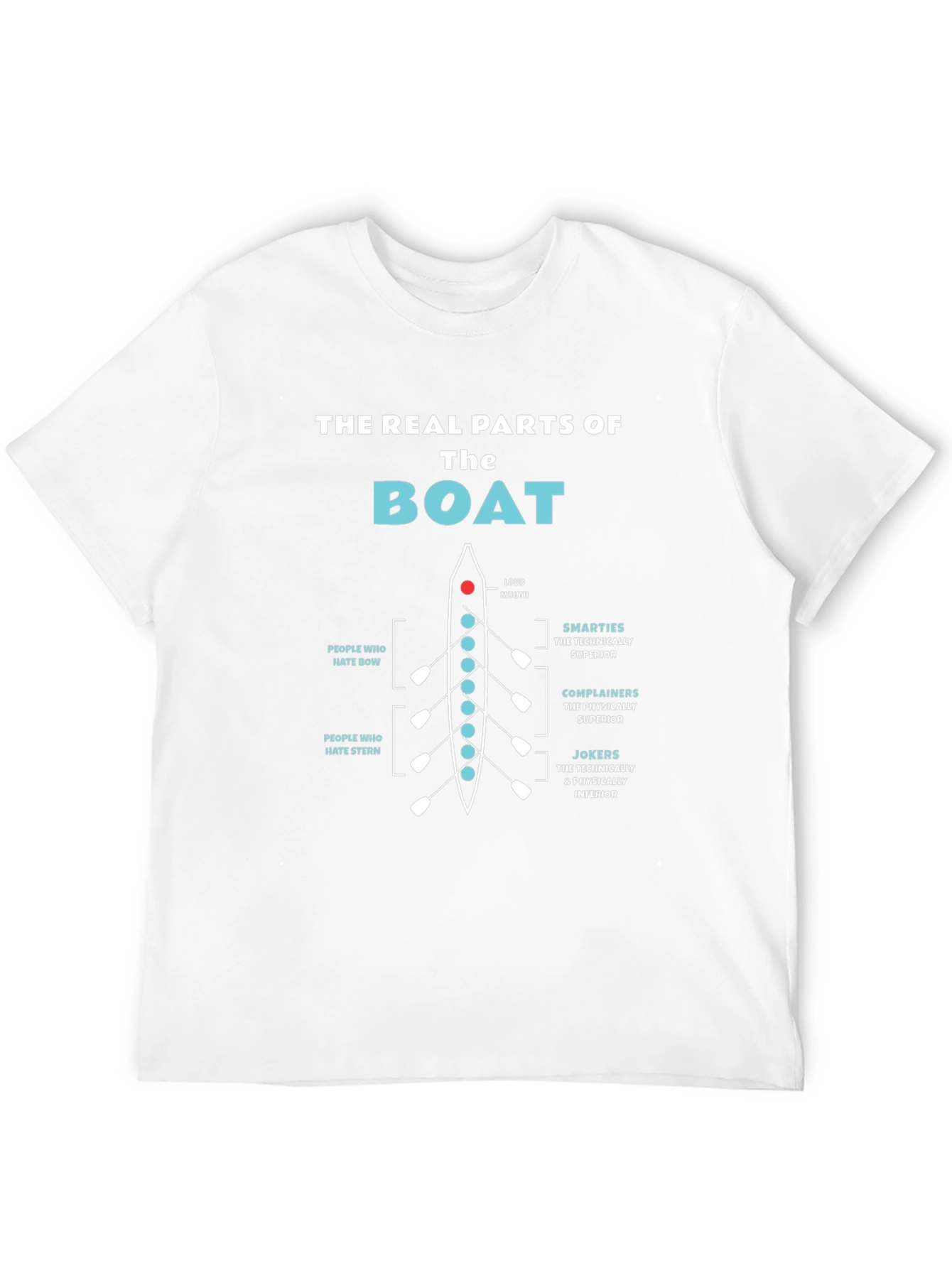 Black The Real Parts of The Boat Funny Rowing T-Shirt view 12