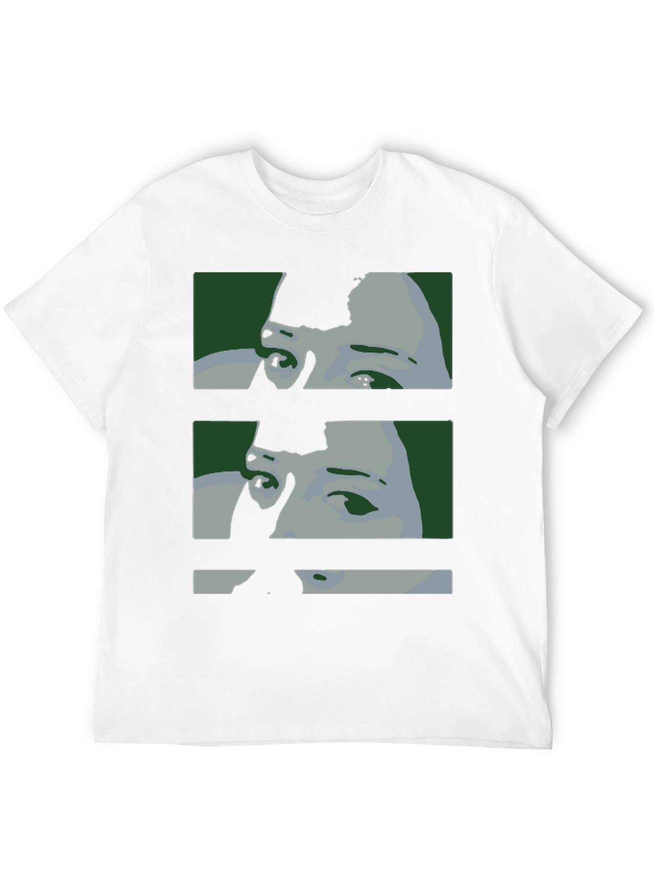 Black Abstract Face Graphic Tee - Black view 12