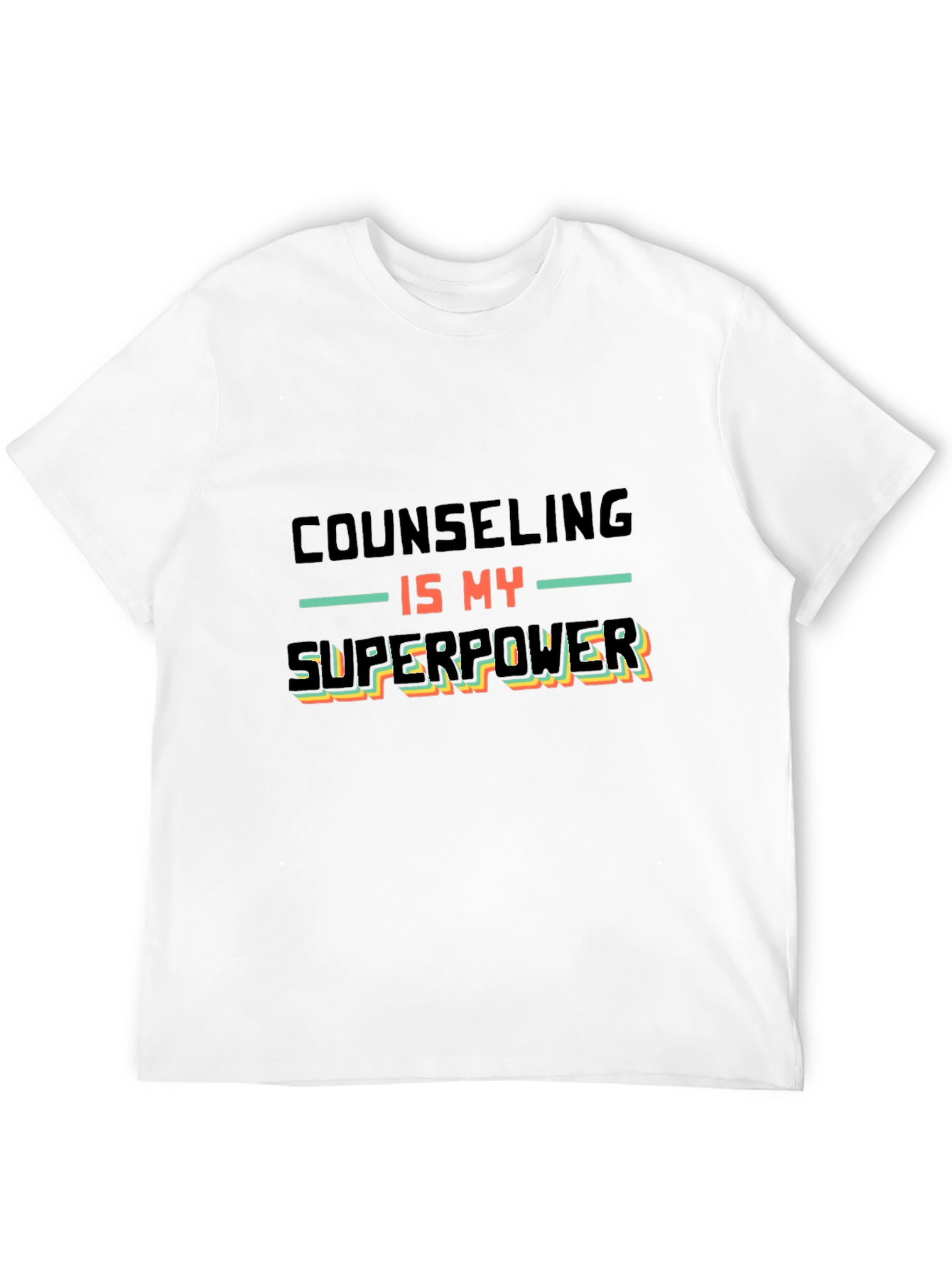 Counseling is My Superpower Black T-Shirt - 12