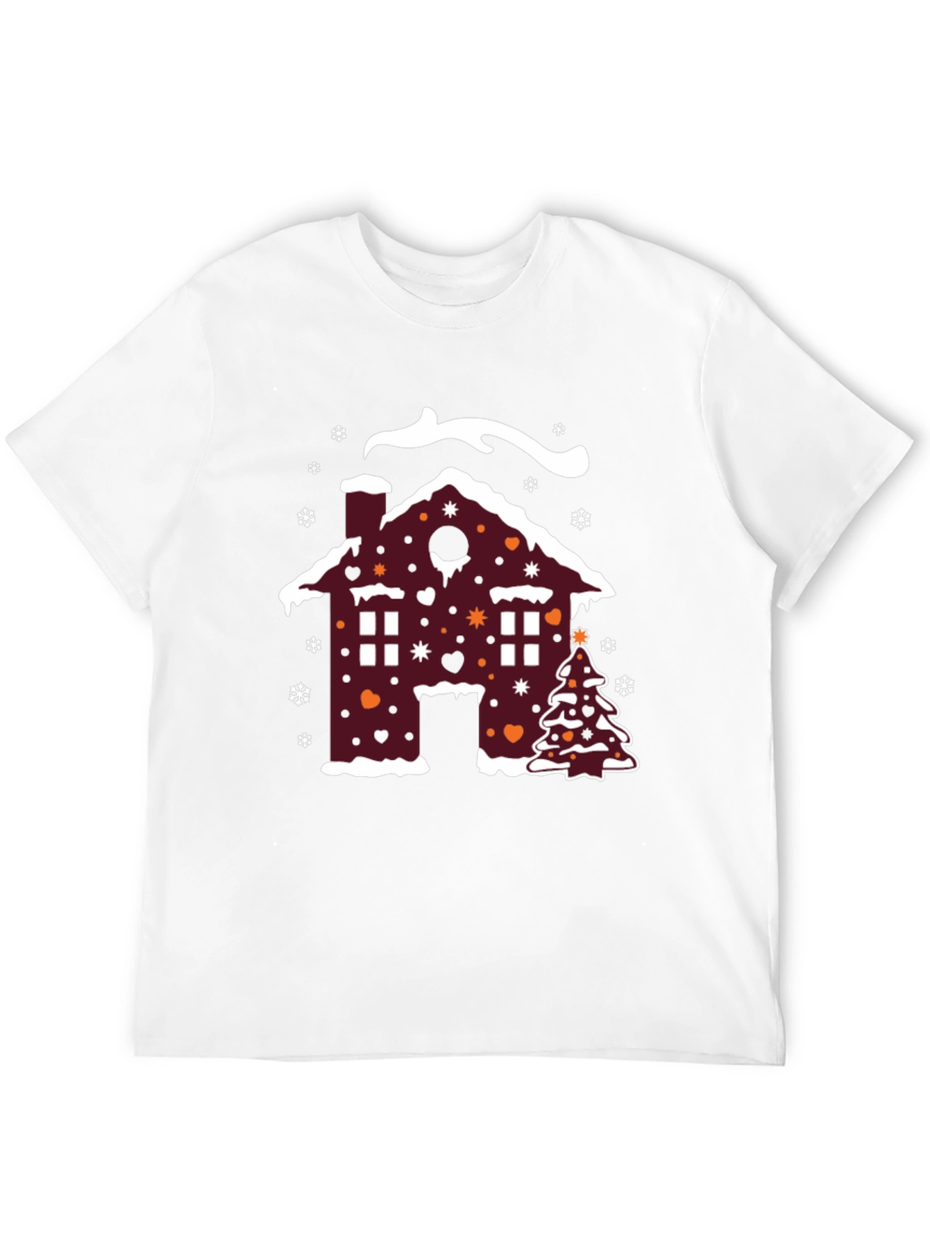 Festive Holiday Gingerbread House Christmas T-Shirt - 12