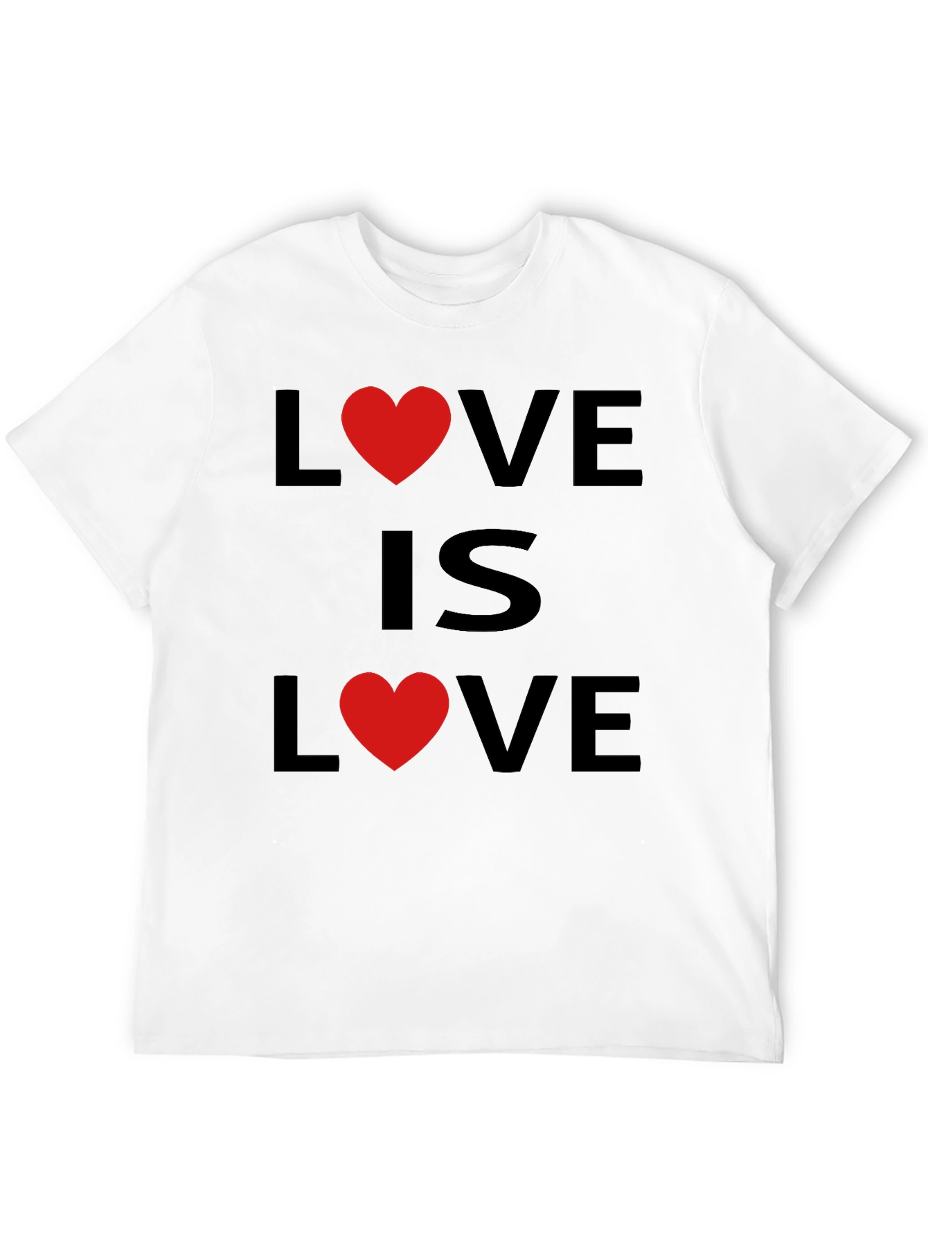 Black Love Is Love T-Shirt - Black view 12