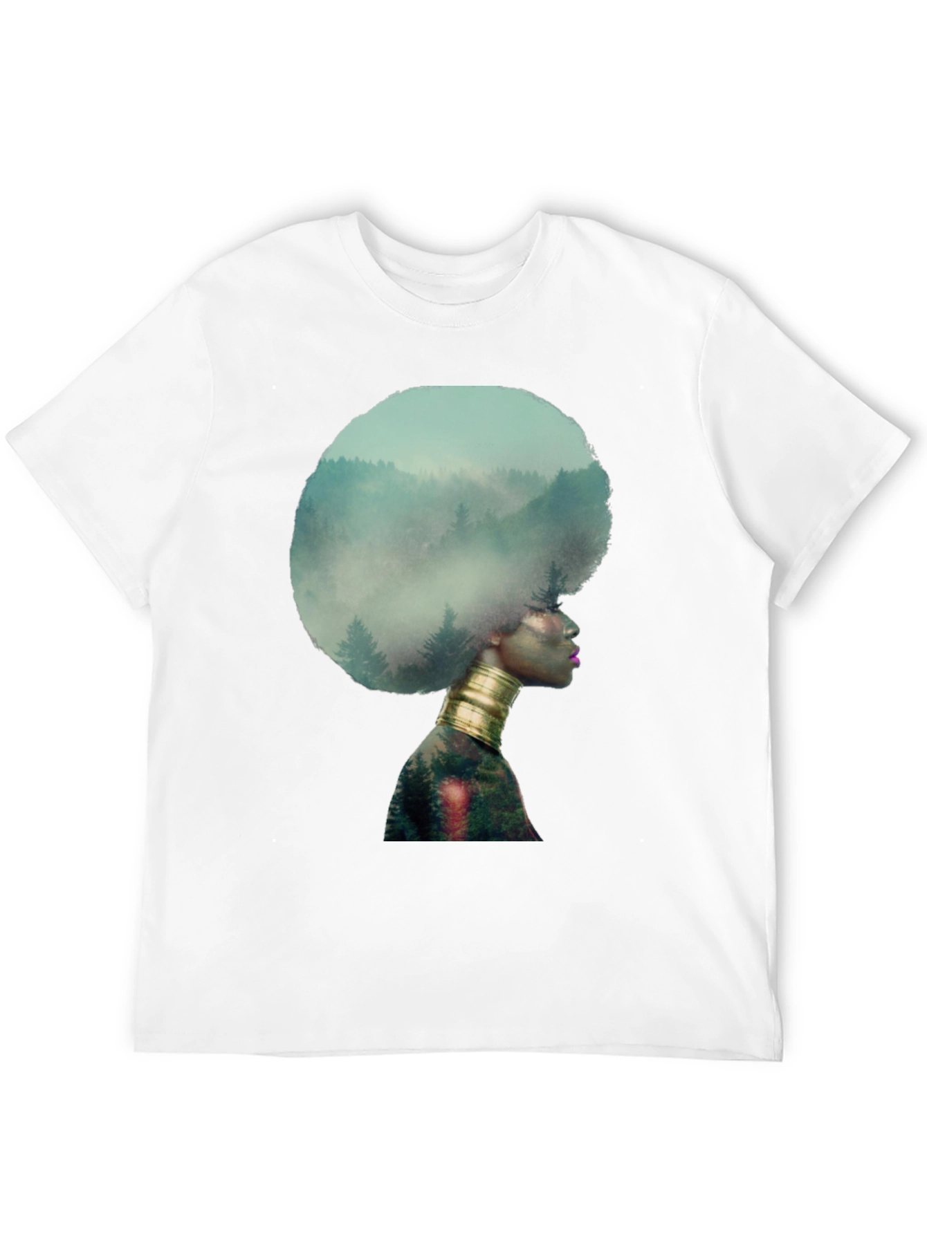 Black Nature Afro Graphic Tee - Black view 12