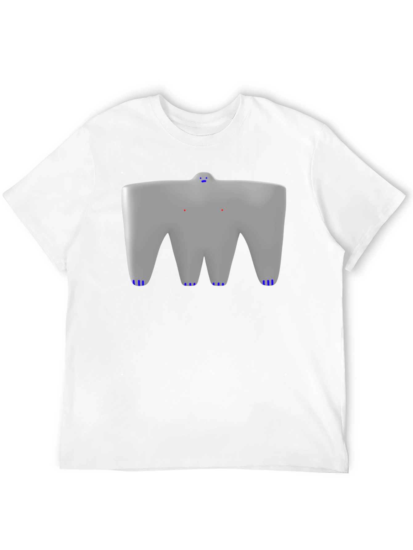 Black Abstract Character Graphic Tee - Modern Art T-Shirt view 12