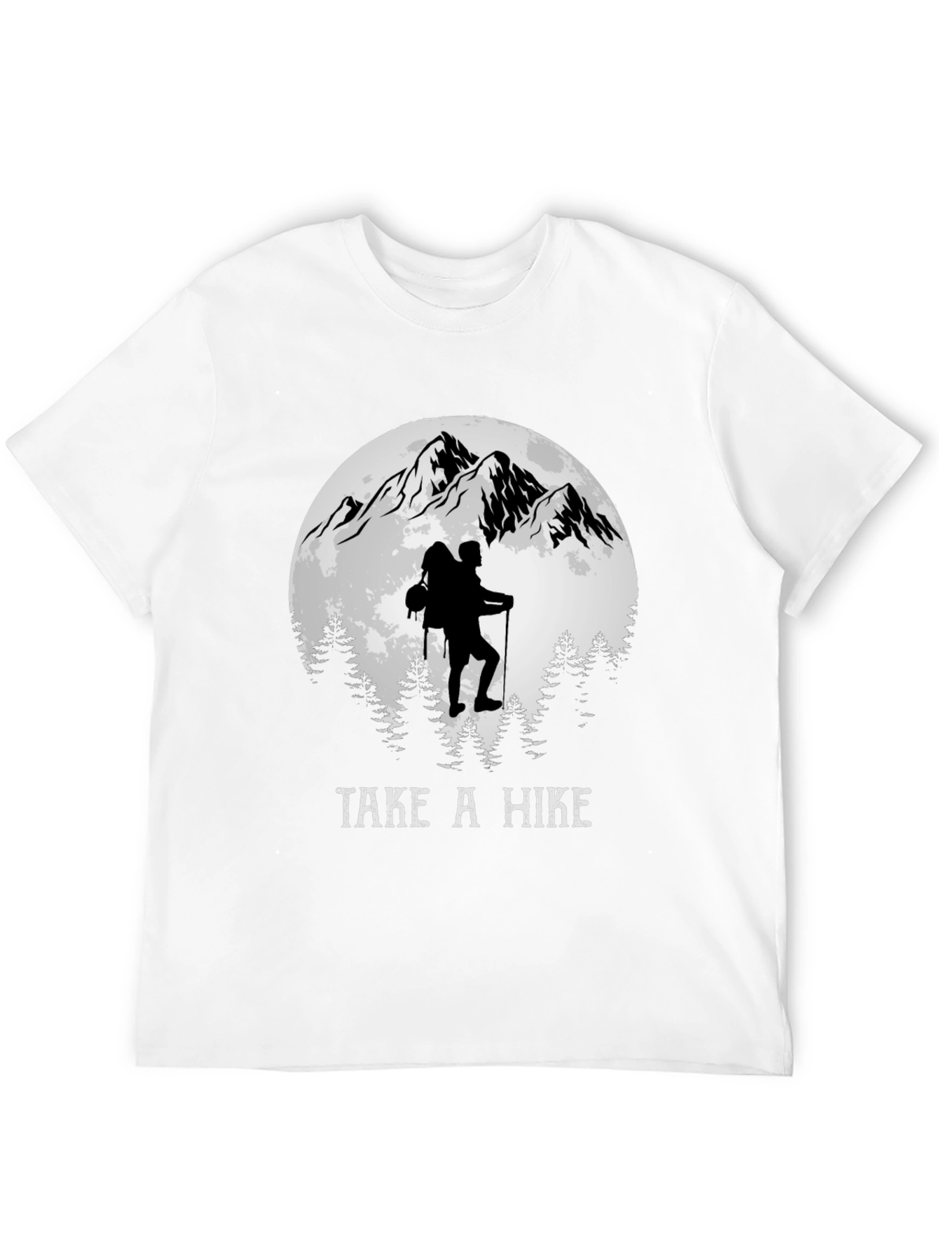 Black Take a Hike Tee: Mountain Adventure T-Shirt view 12
