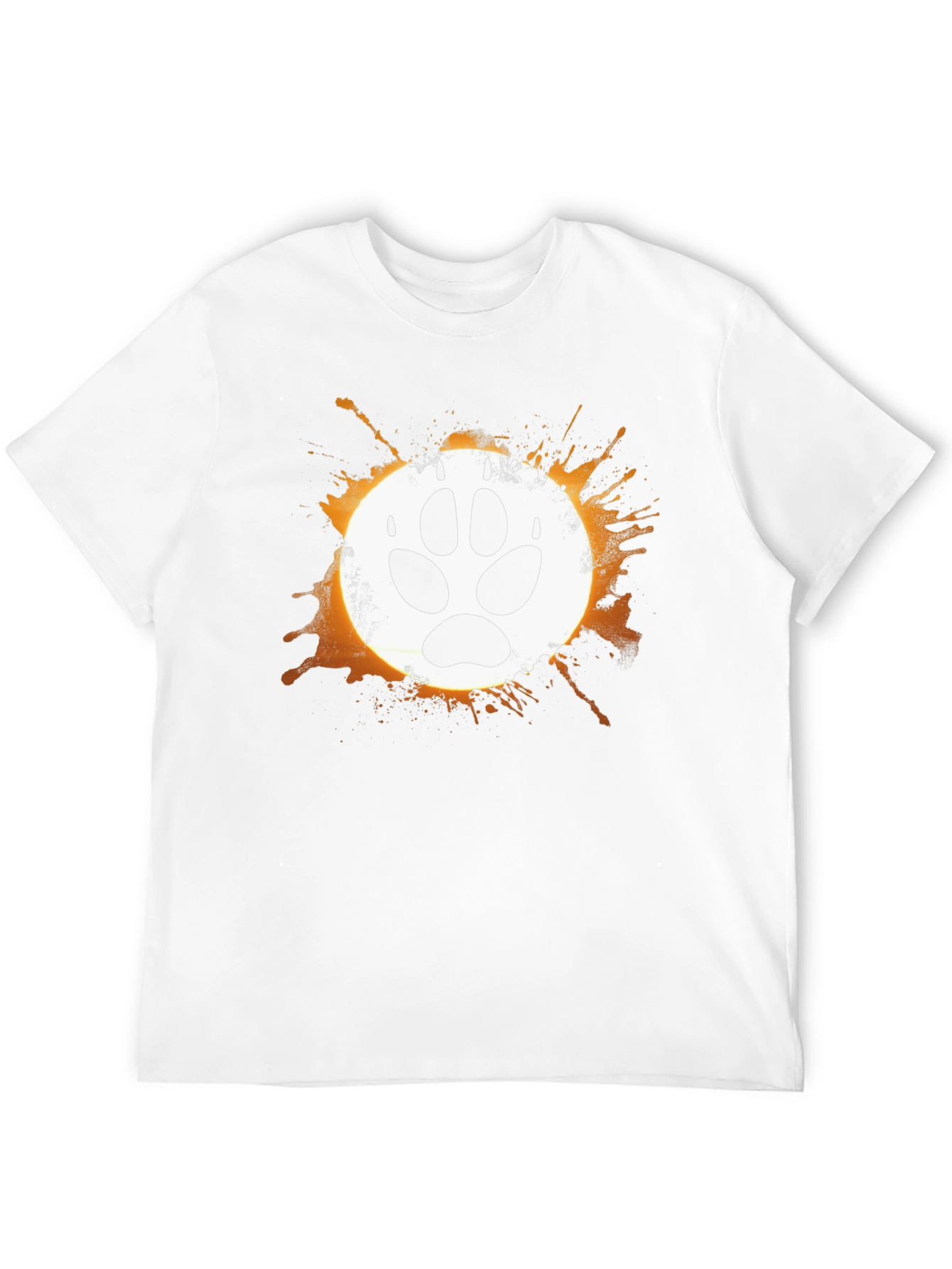 Black Wolf Paw Print Graphic T-Shirt view 12