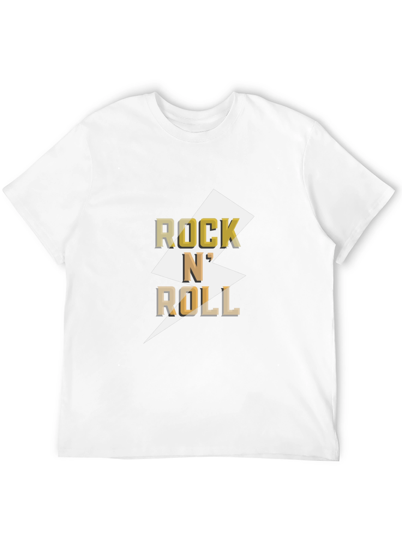 Black Rock N' Roll Graphic Tee - Black Cotton T-Shirt view 12