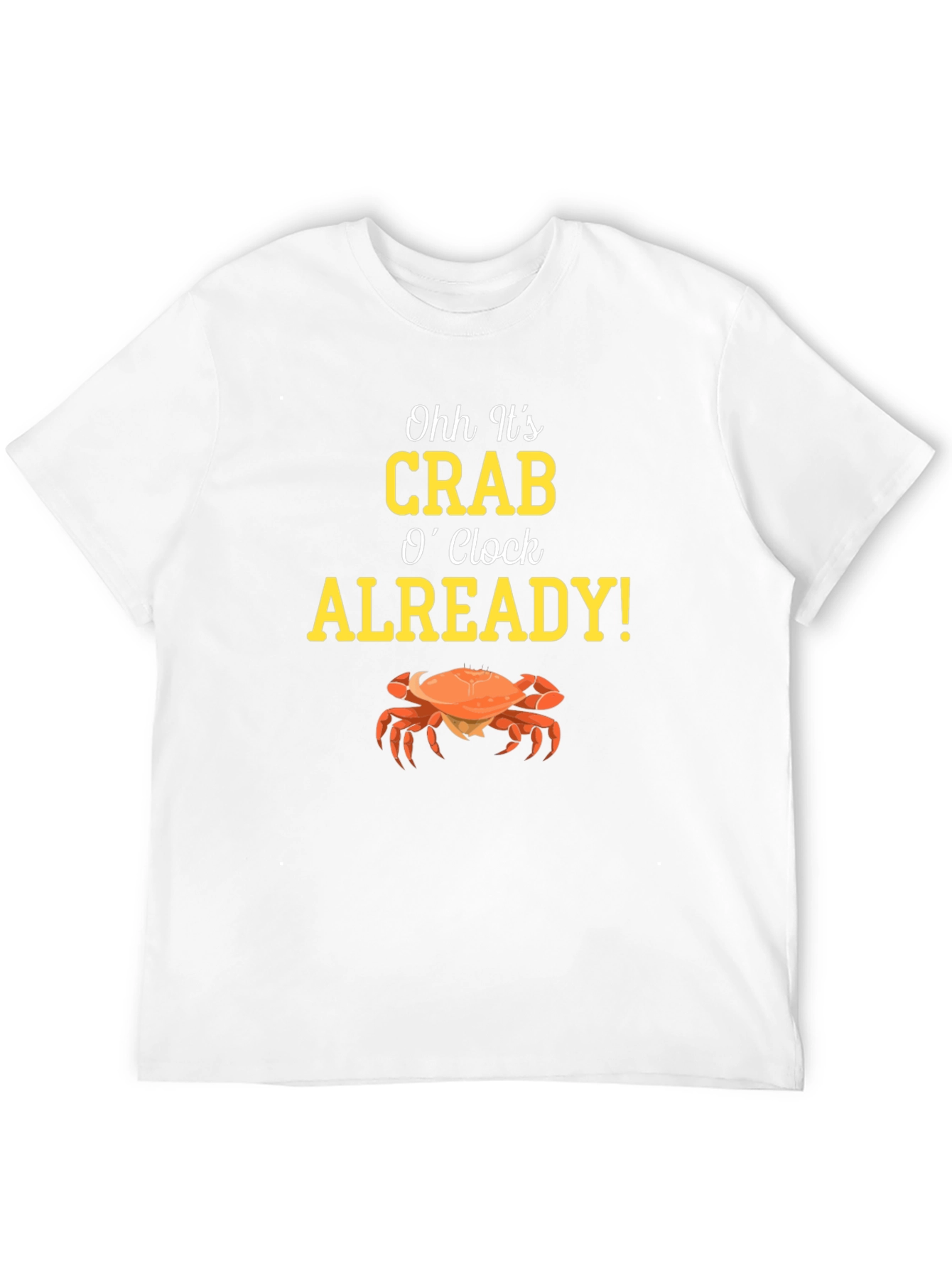 Black Crab O'Clock T-Shirt - Funny Seafood Tee view 12