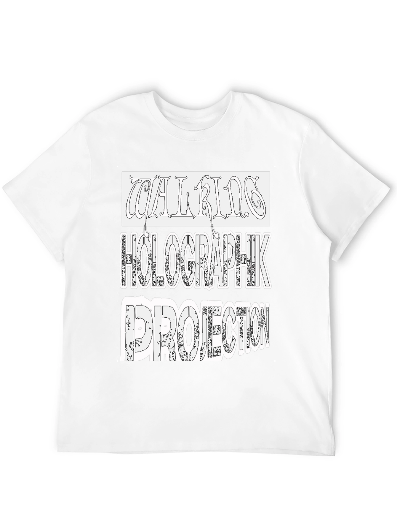 Black Holographik Projection Black T-Shirt view 12