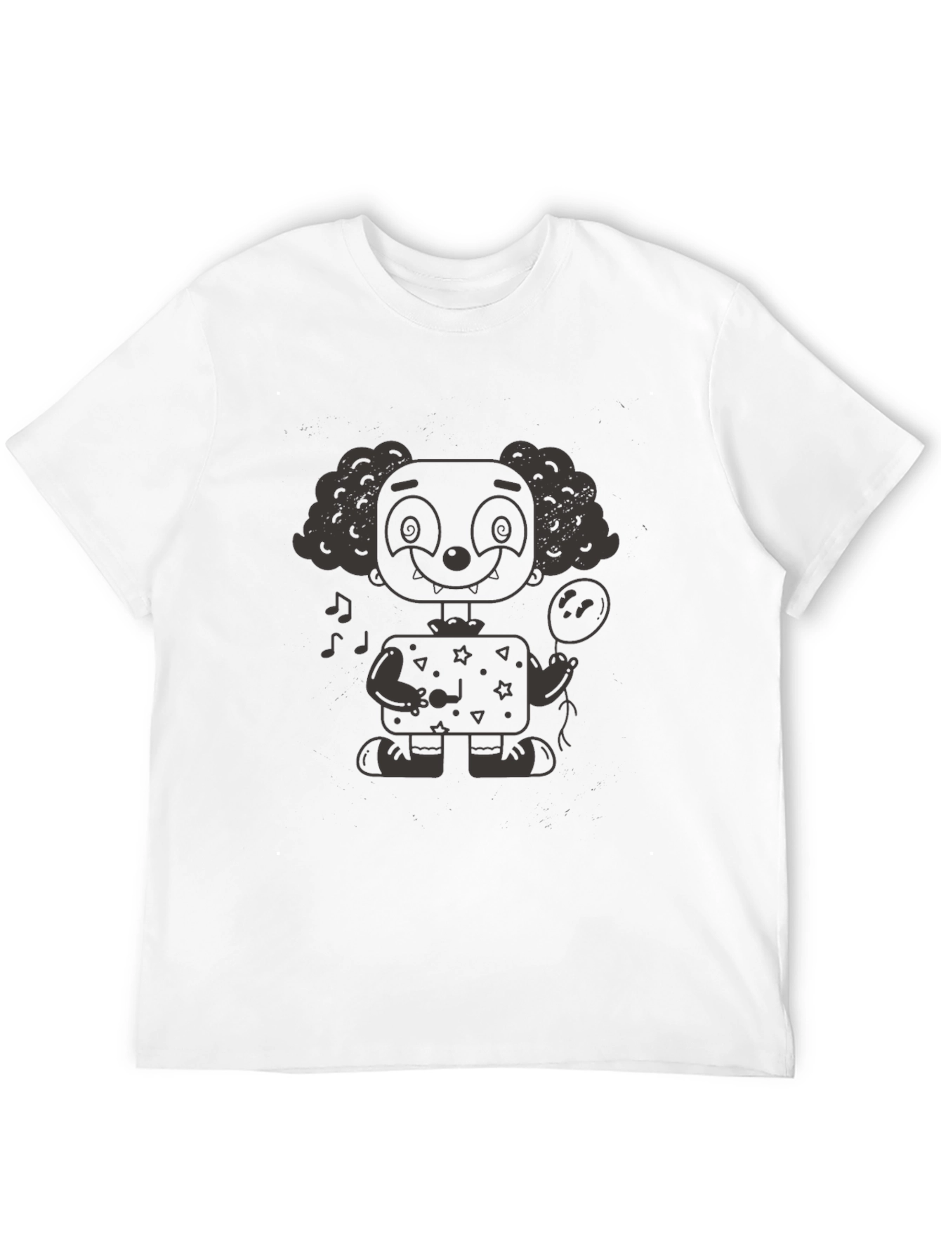 Black Clown Graphic Tee - Funky Black T-Shirt view 12