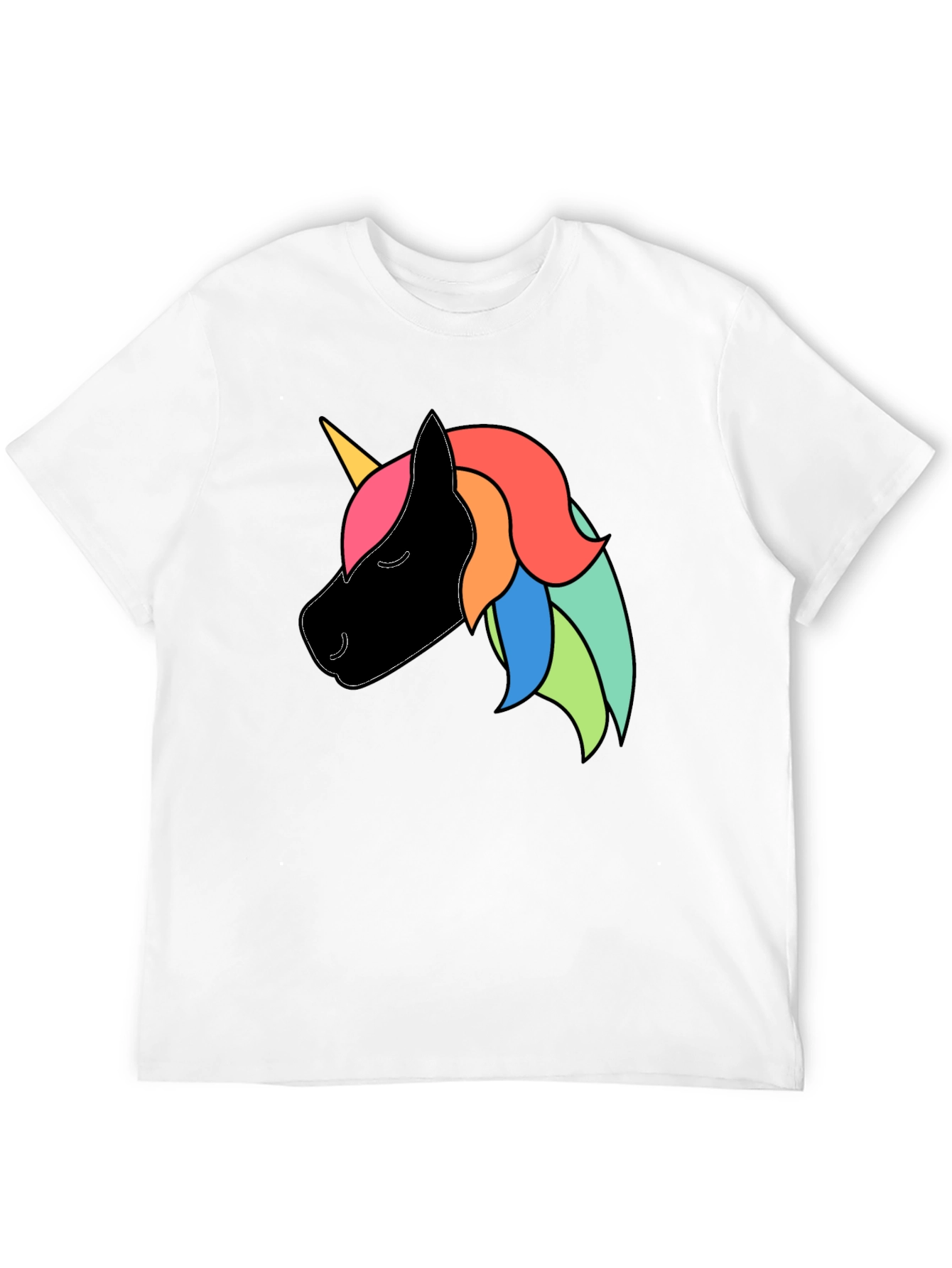 Black Unicorn Graphic Black T-Shirt view 12