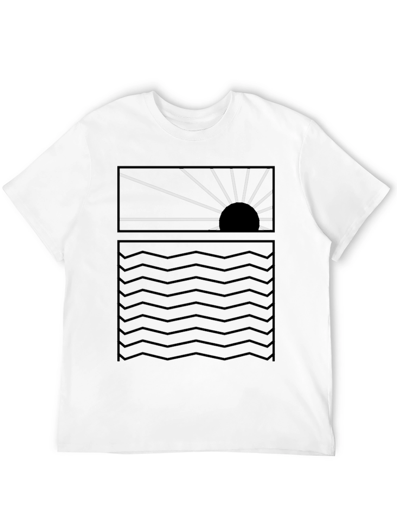 Sunset Waves Graphic Tee - Modern Style - 12