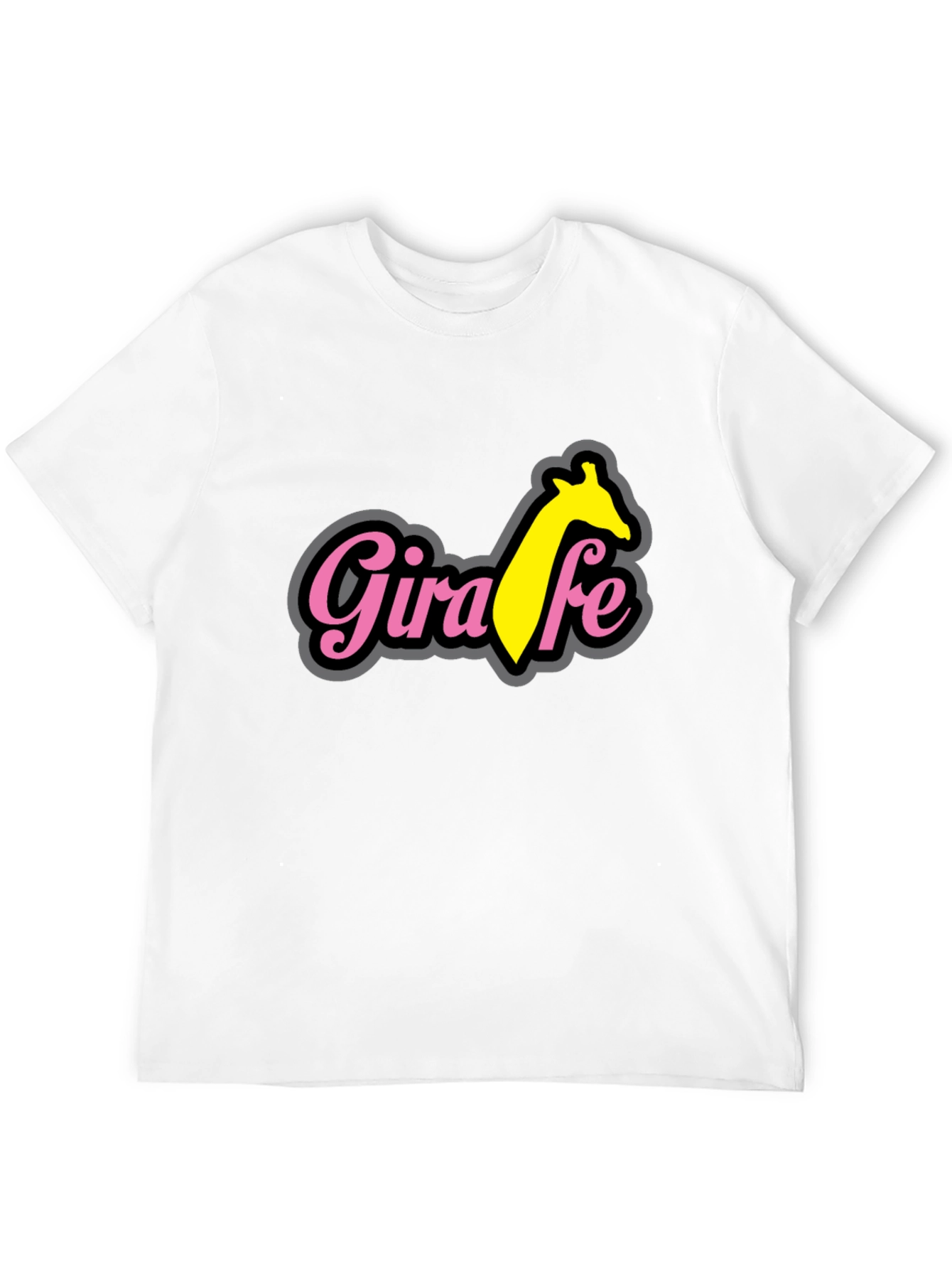 Black Giraffe T-Shirt - Black Cotton Blend Tee view 12