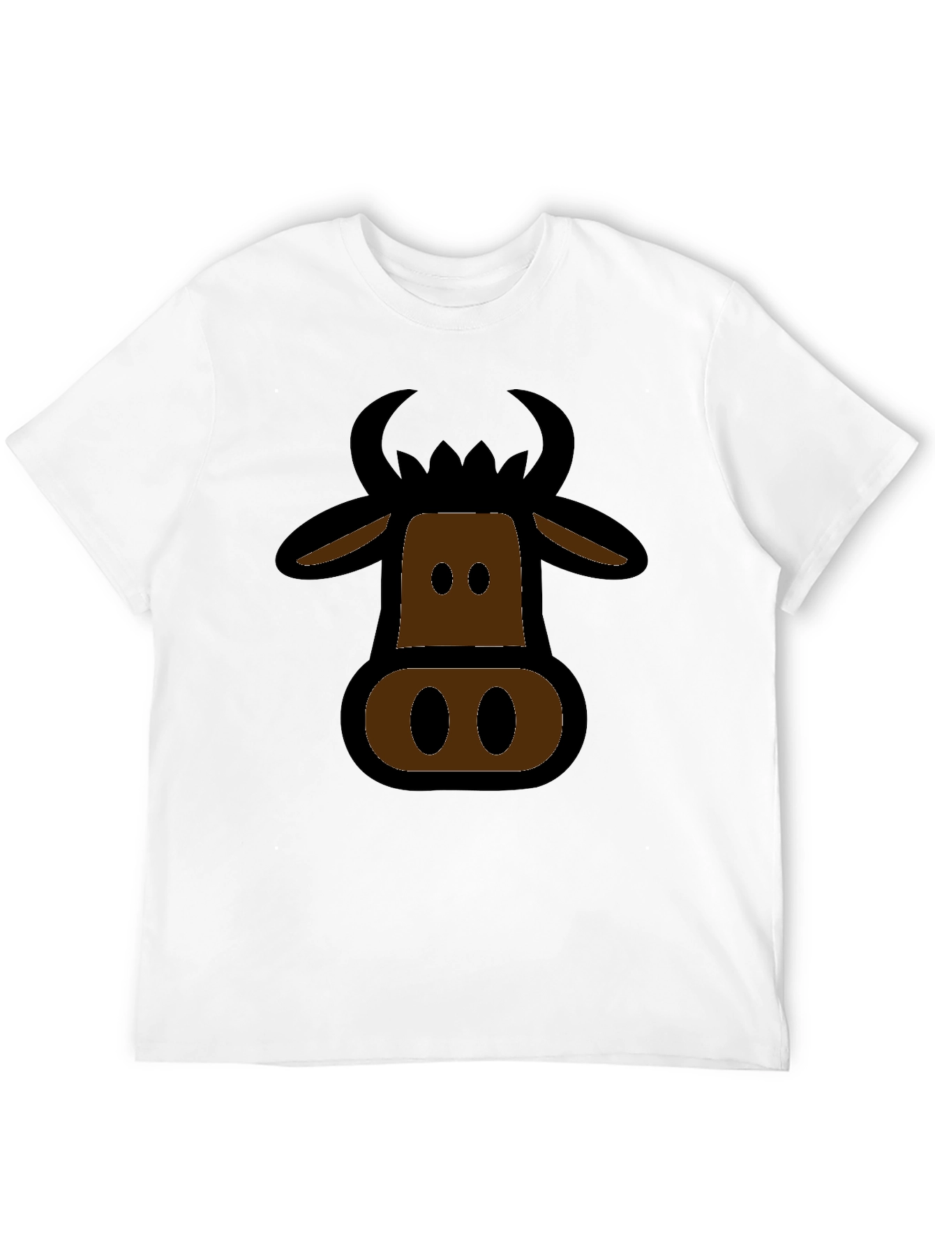 Black Cartoon Cow Graphic Black T-Shirt view 12