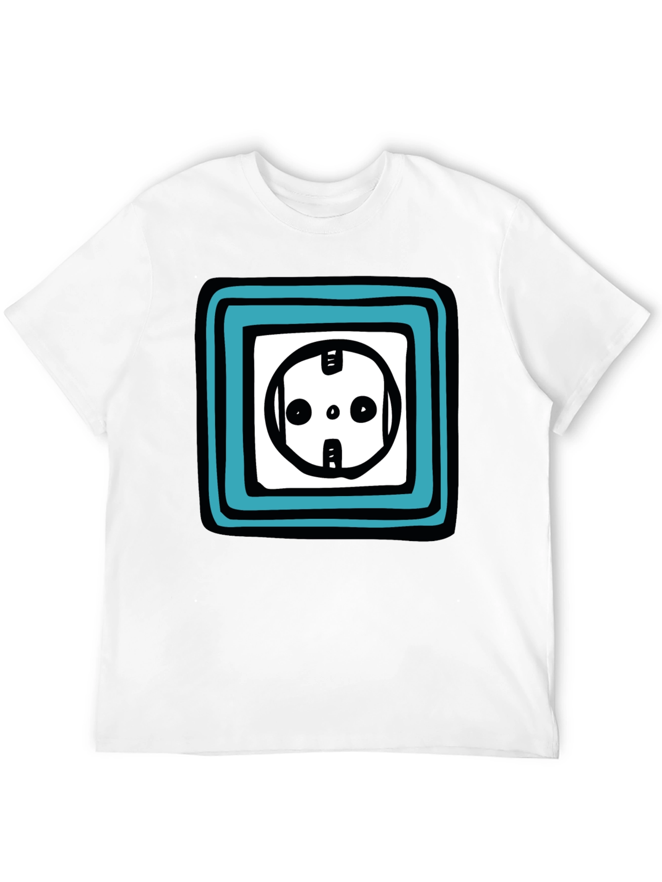 Black Electric Outlet Graphic T-Shirt - Funky Trendy Design view 12