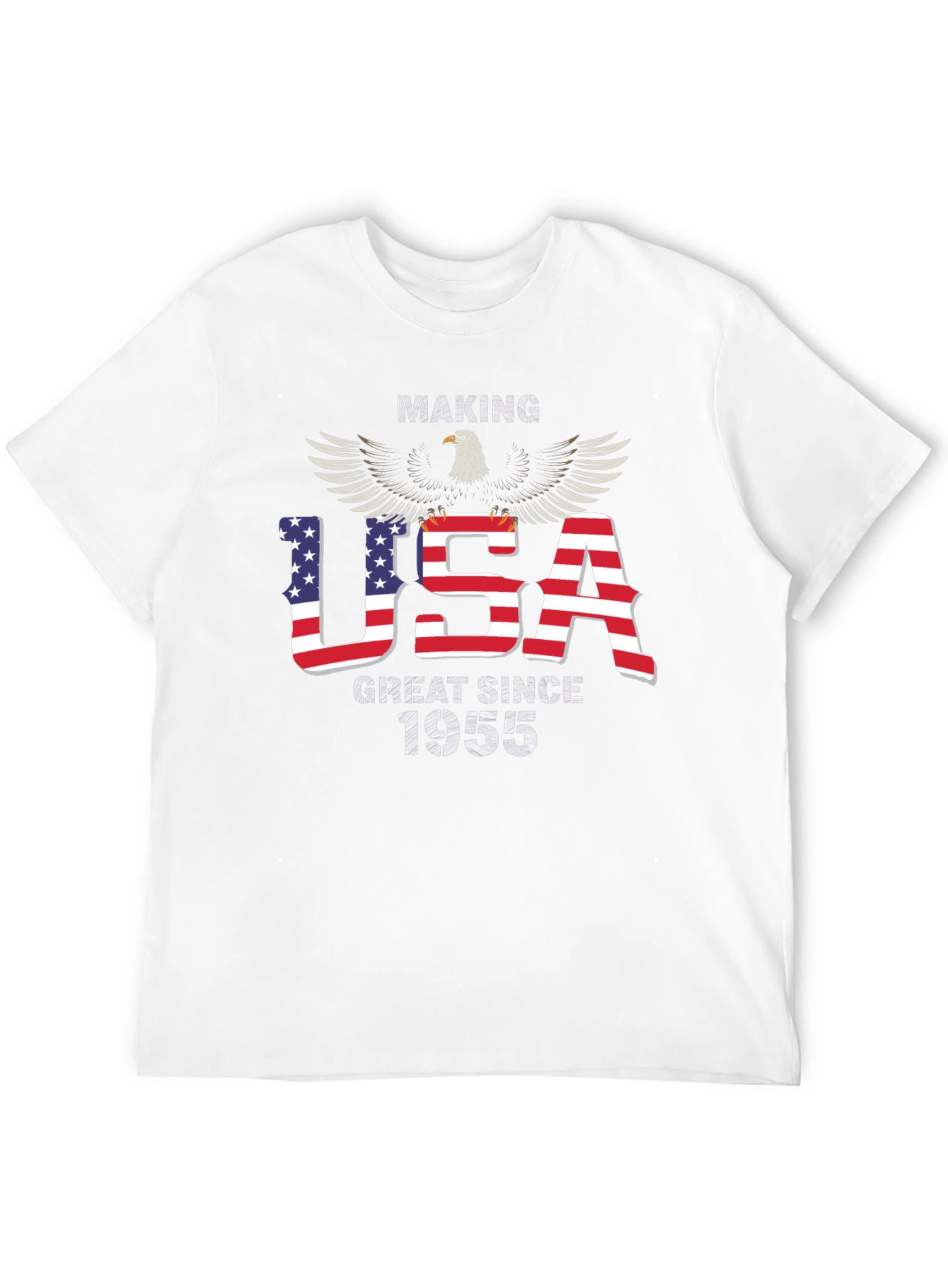 Black USA Great Since 1955 Eagle Patriotic T-Shirt view 12